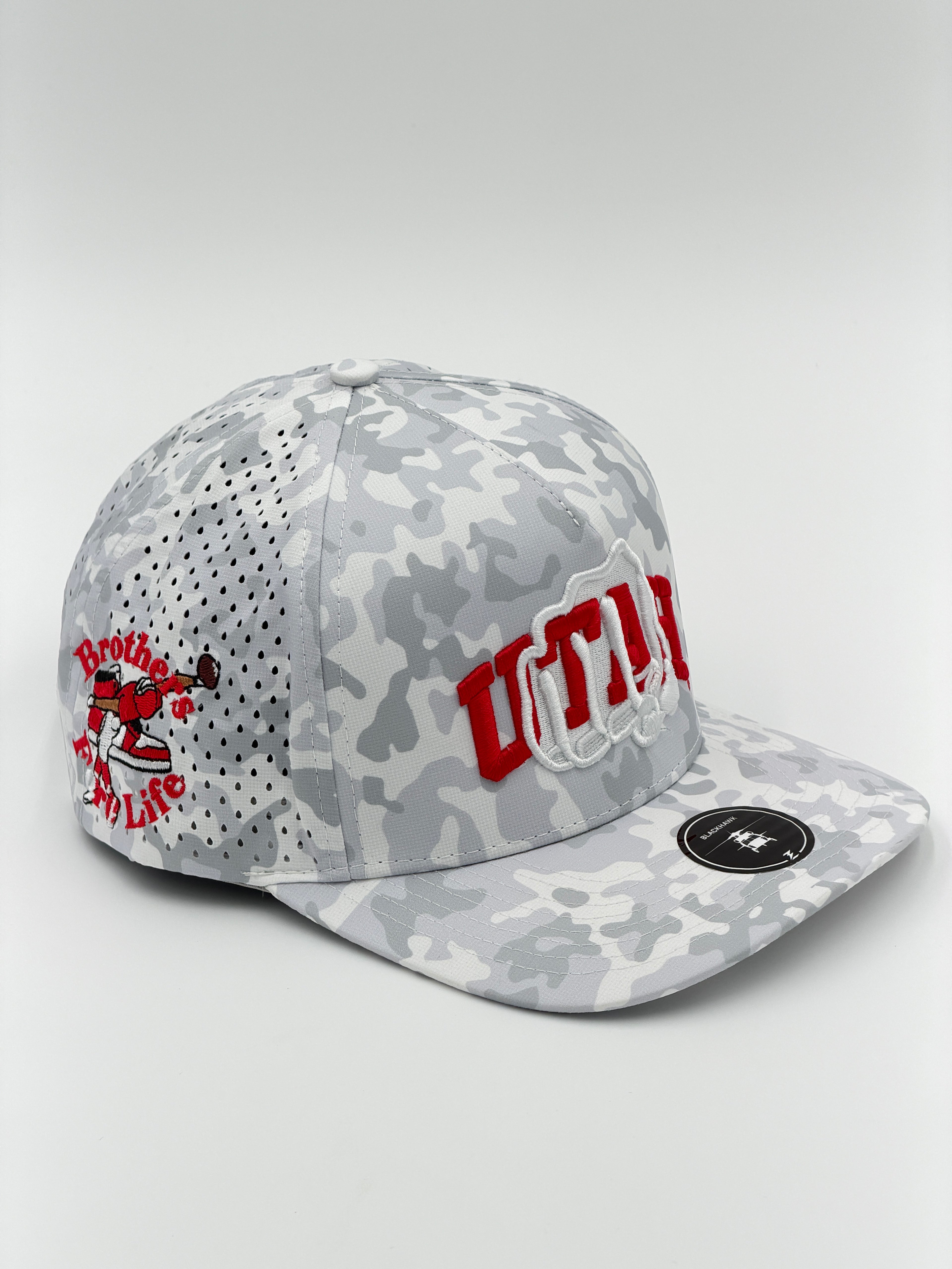OFFICIAL U OF U SNOW CAMO BLACKHAWK HAT