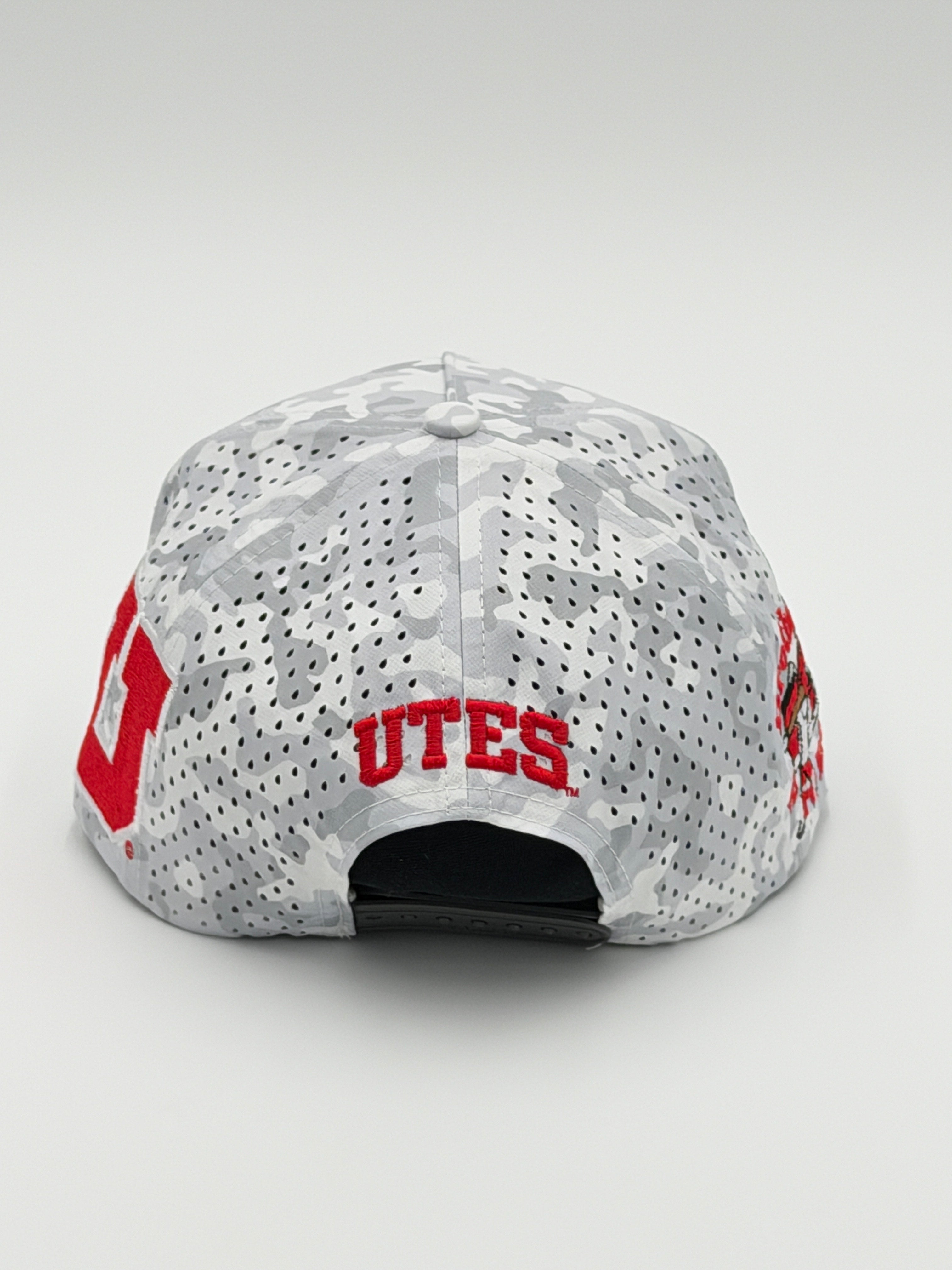 OFFICIAL U OF U SNOW CAMO BLACKHAWK HAT