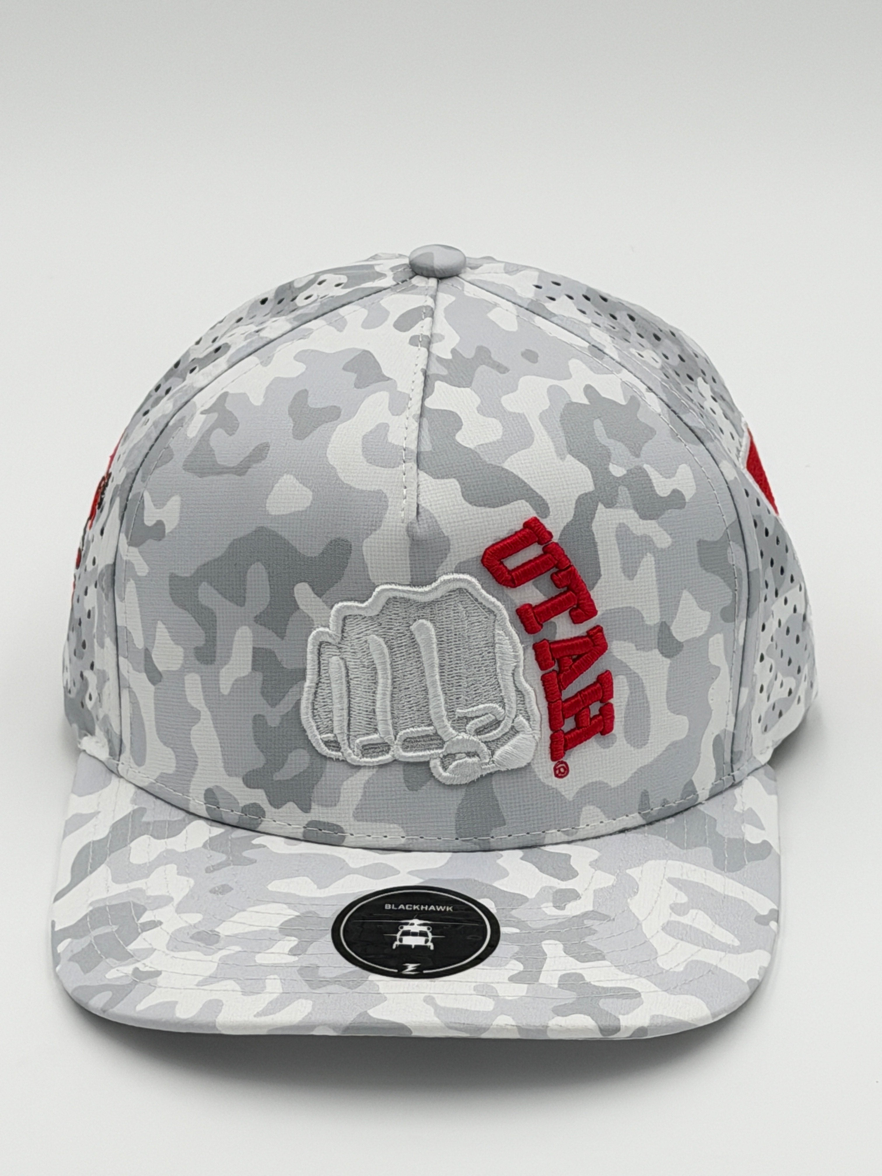 OFFICIAL U OF U SNOW CAMO BLACKHAWK HAT