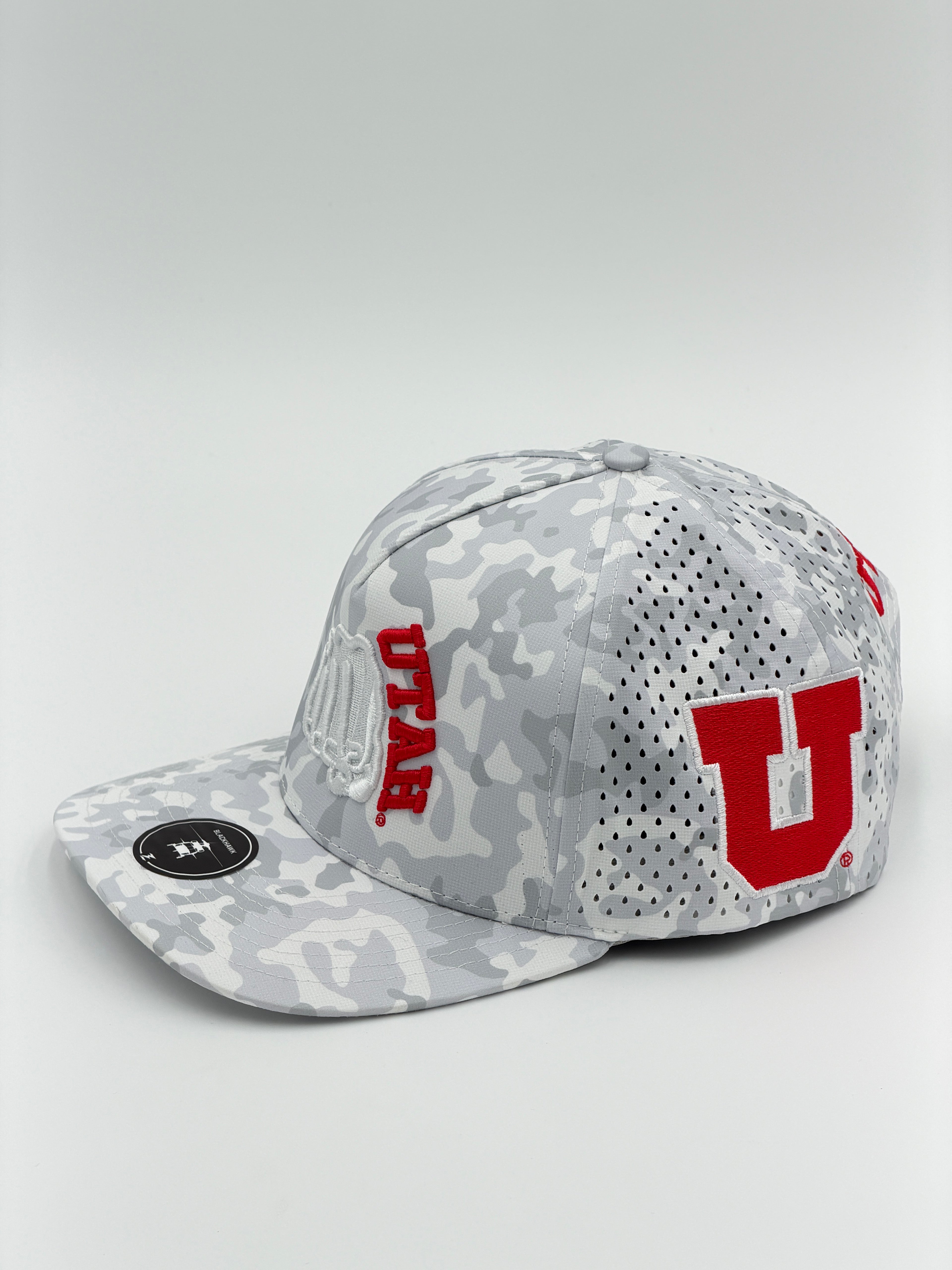 OFFICIAL U OF U SNOW CAMO BLACKHAWK HAT