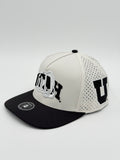 OFFICIAL LICENSED U OF U WHITE W/BLACK BRIM BLACKHAWK HAT