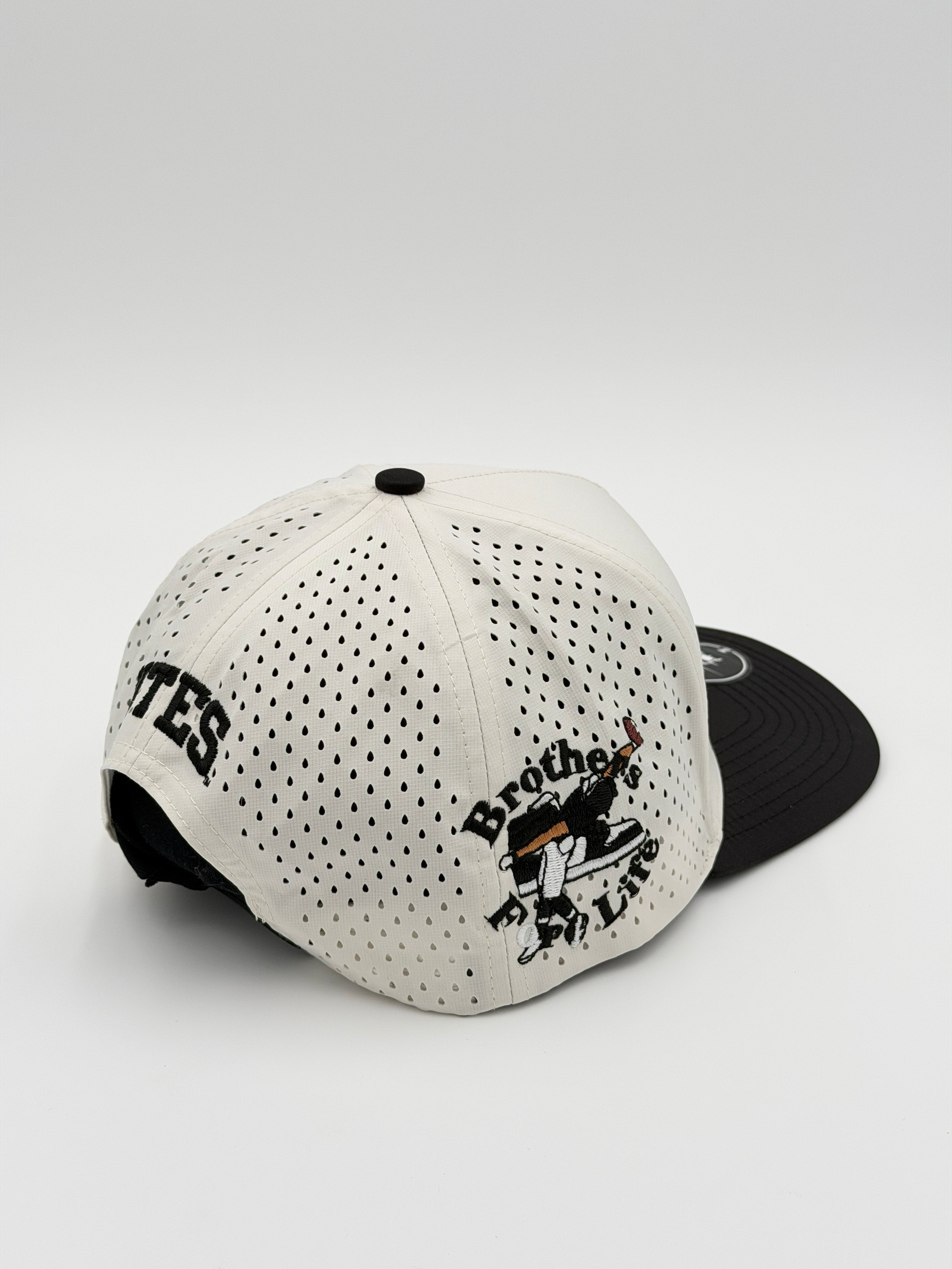 OFFICIAL U OF U WHITE W/BLACK BRIM BLACKHAWK HAT