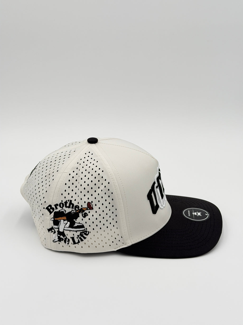 OFFICIAL U OF U WHITE W/BLACK BRIM BLACKHAWK HAT