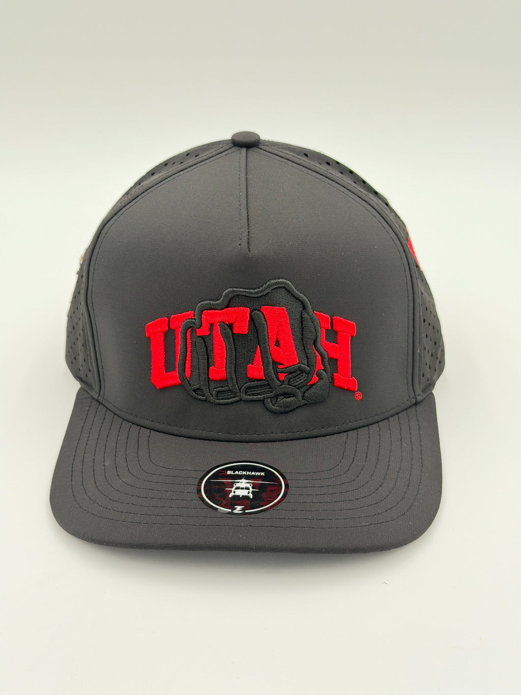 OFFICIAL U OF U BLACK BLACKHAWK HAT
