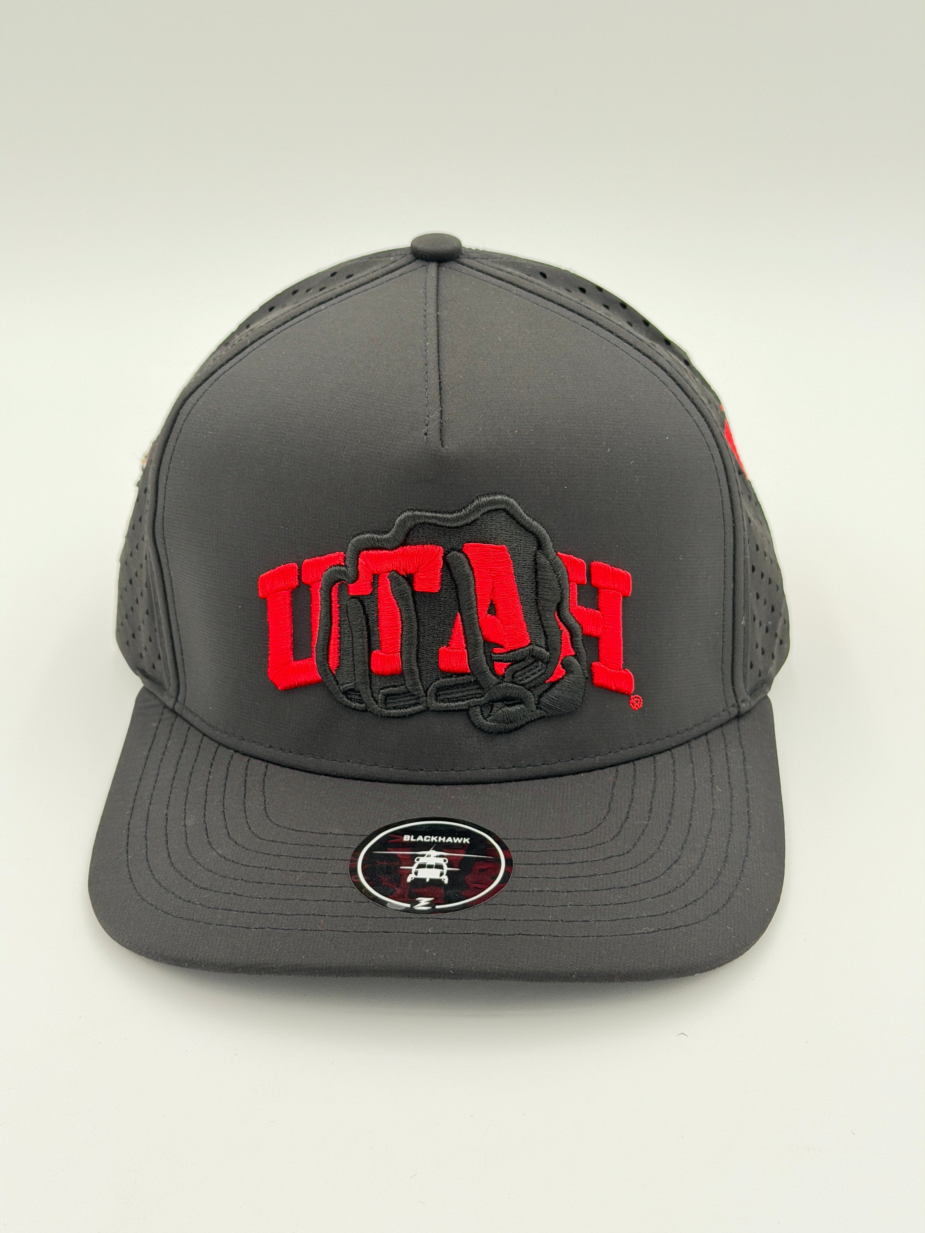 OFFICIAL U OF U BLACK BLACKHAWK HAT