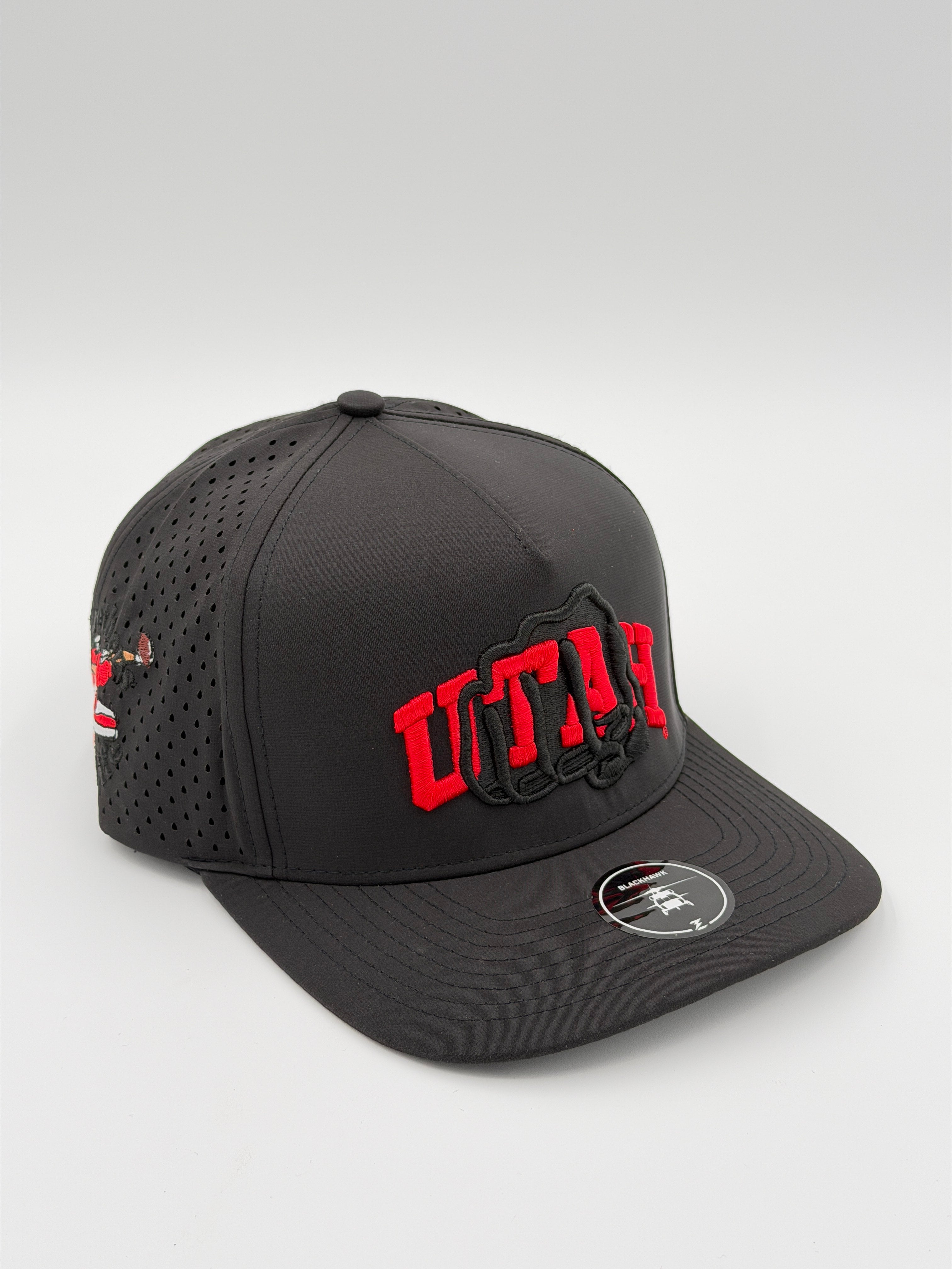 OFFICIAL U OF U BLACK BLACKHAWK HAT