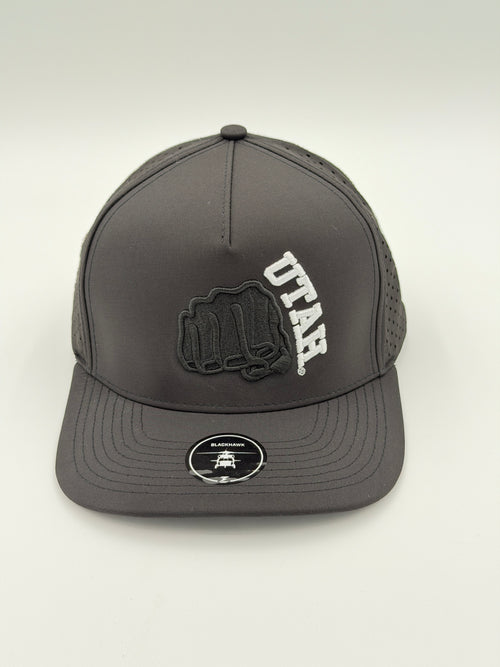 OFFICIAL LICENSED U OF U BLACK BLACKHAWK HAT
