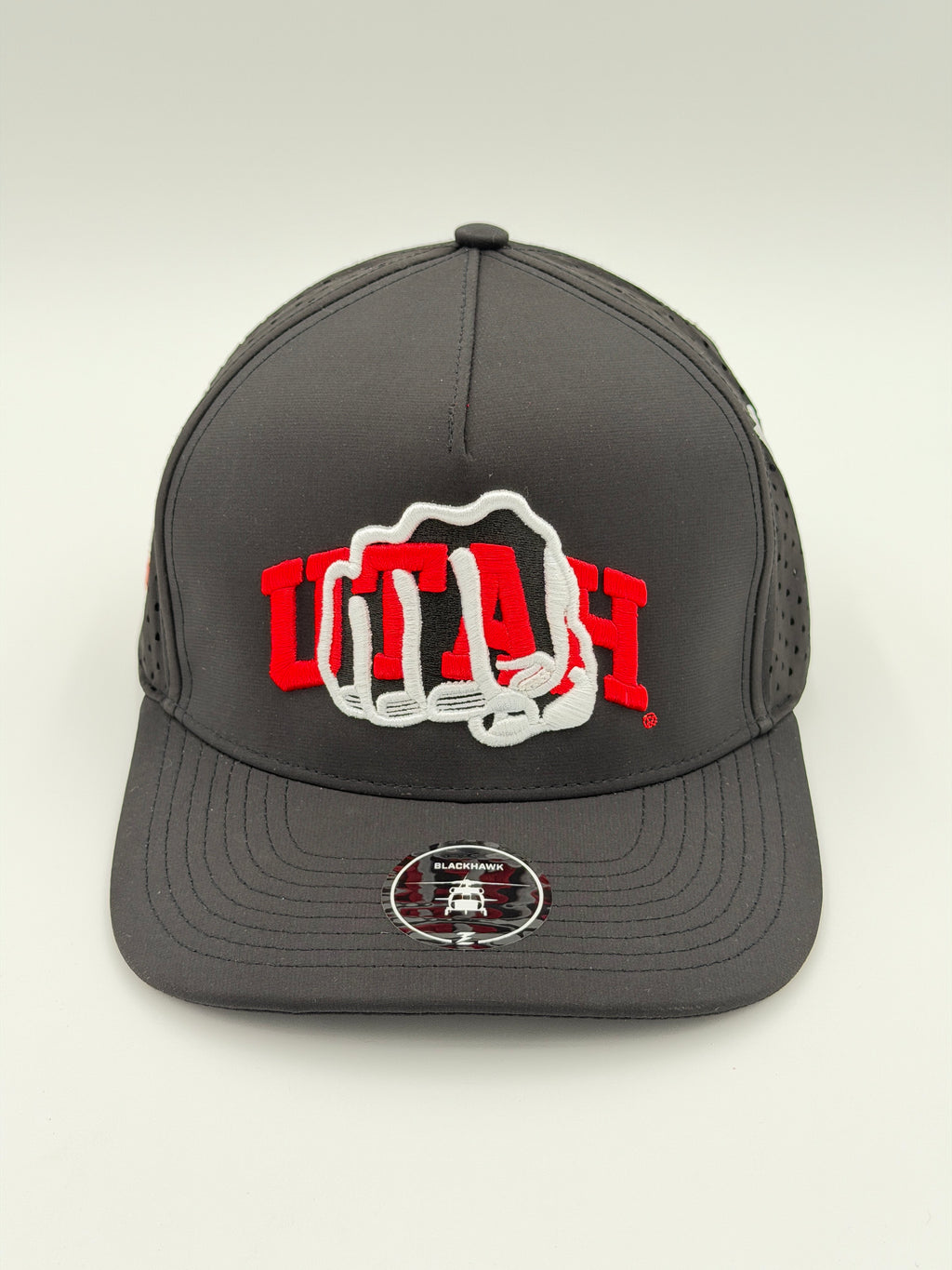 OFFICIAL U OF U BLACK BLACKHAWK HAT