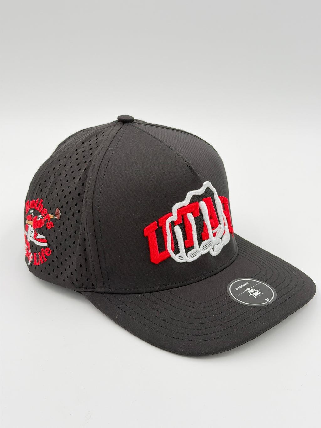 OFFICIAL U OF U BLACK BLACKHAWK HAT
