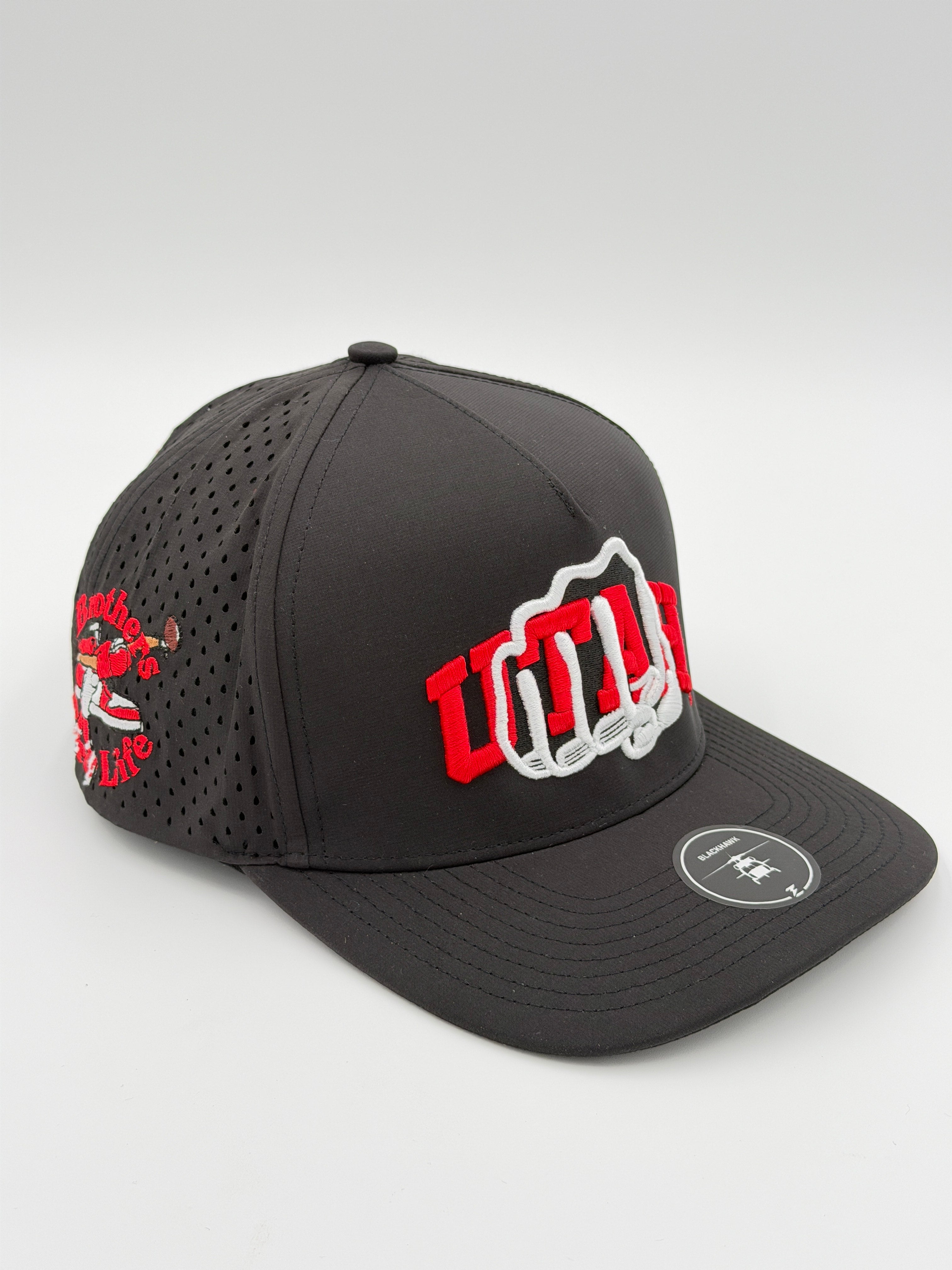 OFFICIAL U OF U BLACK BLACKHAWK HAT