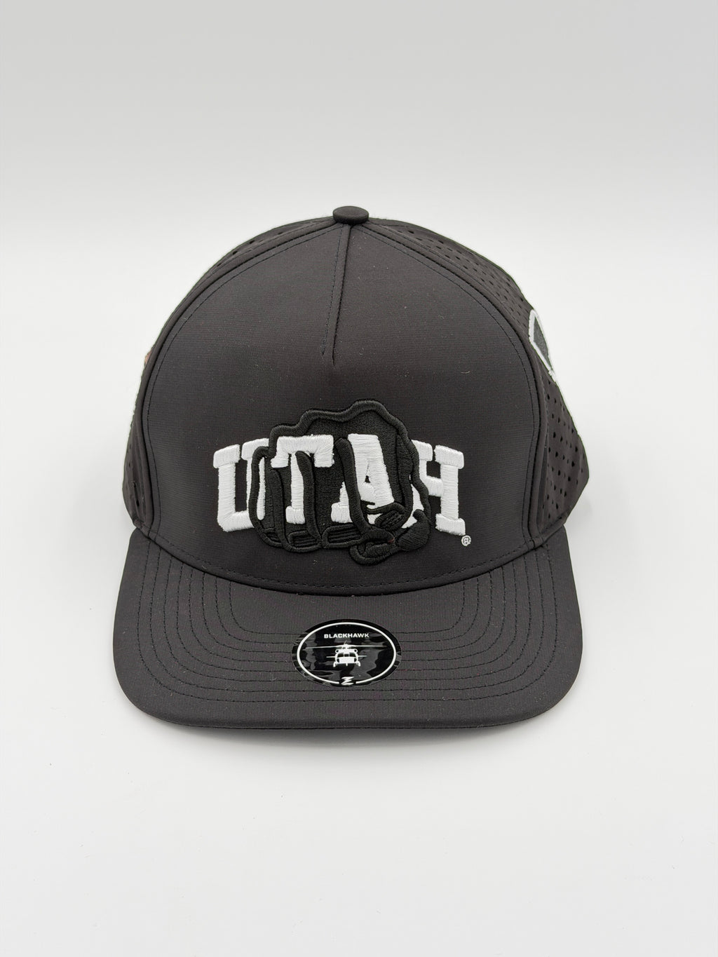 OFFICIAL U OF U BLACK BLACKHAWK HAT