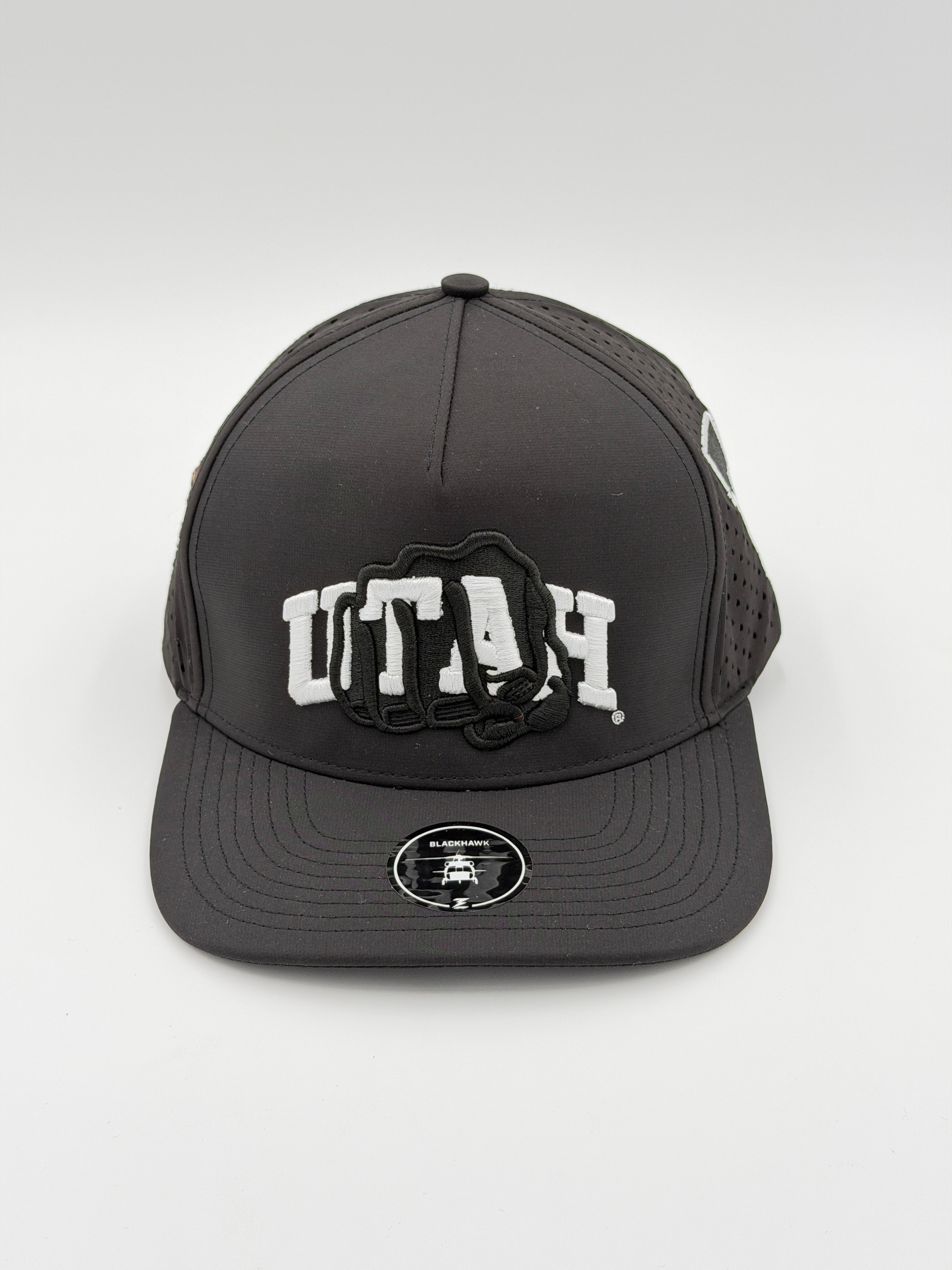 OFFICIAL U OF U BLACK BLACKHAWK HAT