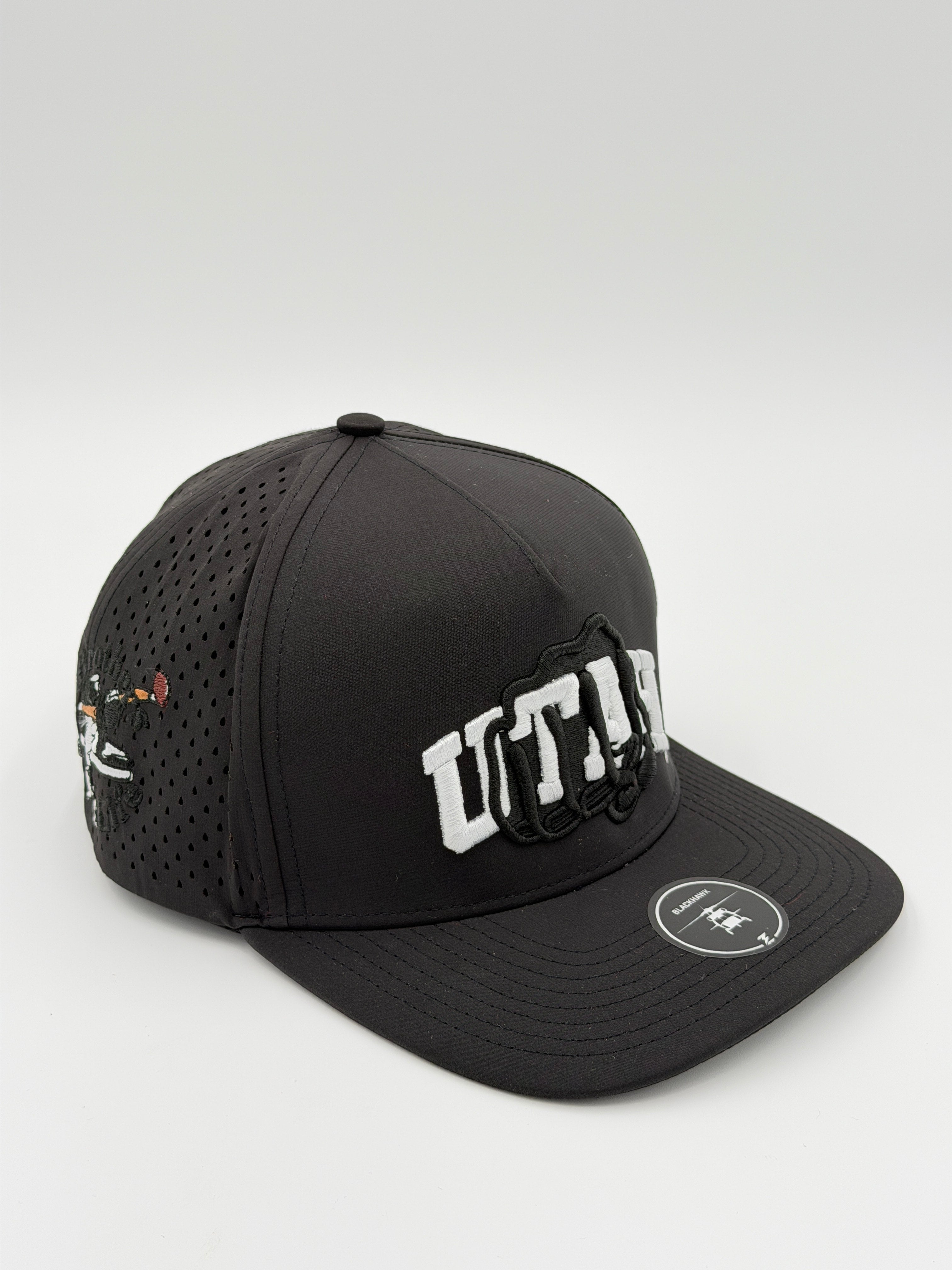 OFFICIAL U OF U BLACK BLACKHAWK HAT