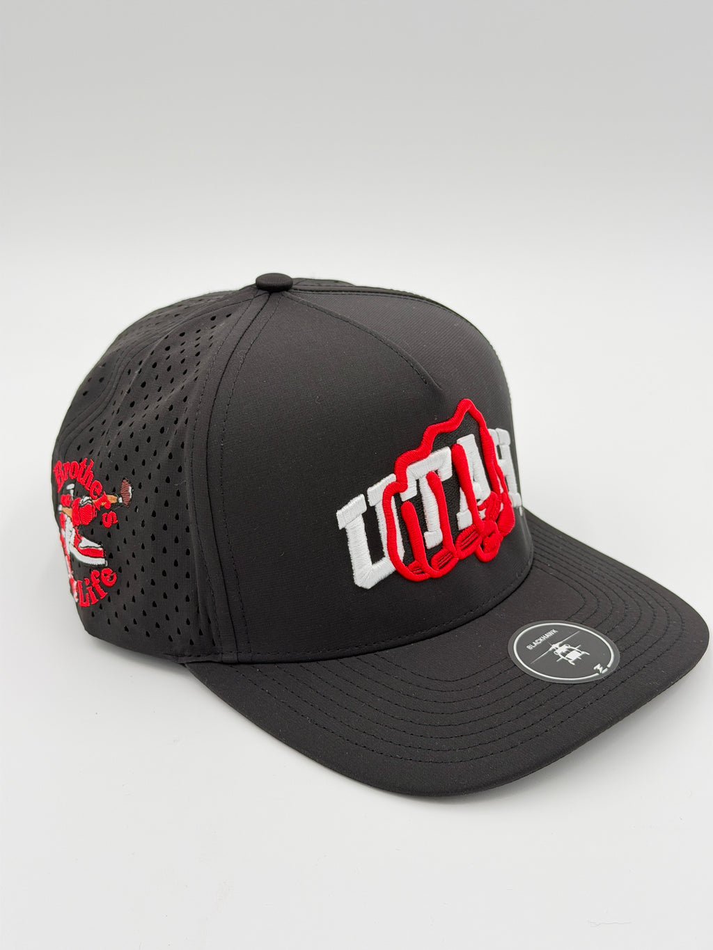 OFFICIAL U OF U BLACK BLACKHAWK HAT