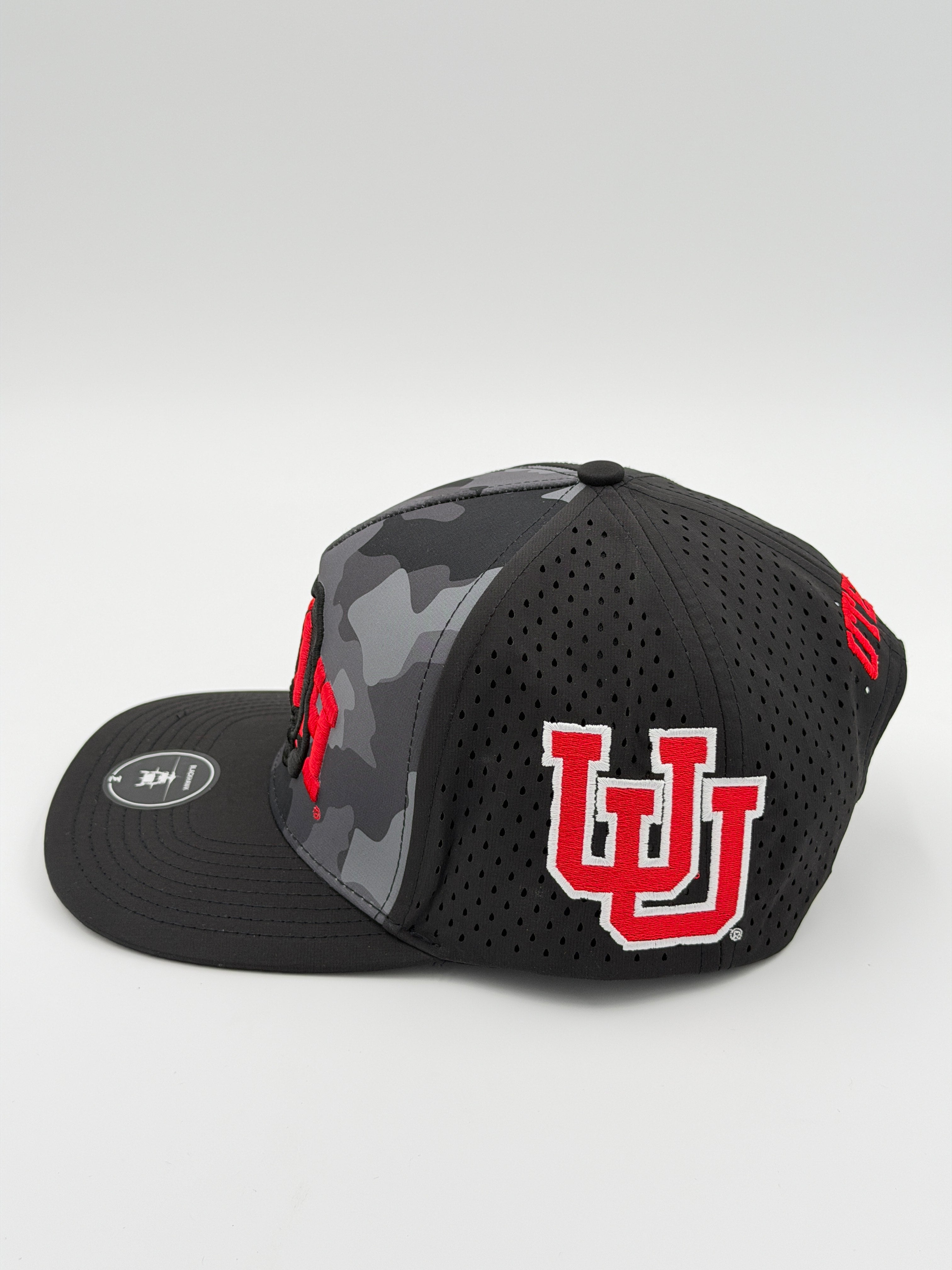 OFFICIAL U OF U BLACK CAMO BLACKHAWK HAT