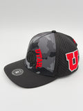 OFFICIAL LICENSED U OF U BLACK CAMO BLACKHAWK HAT