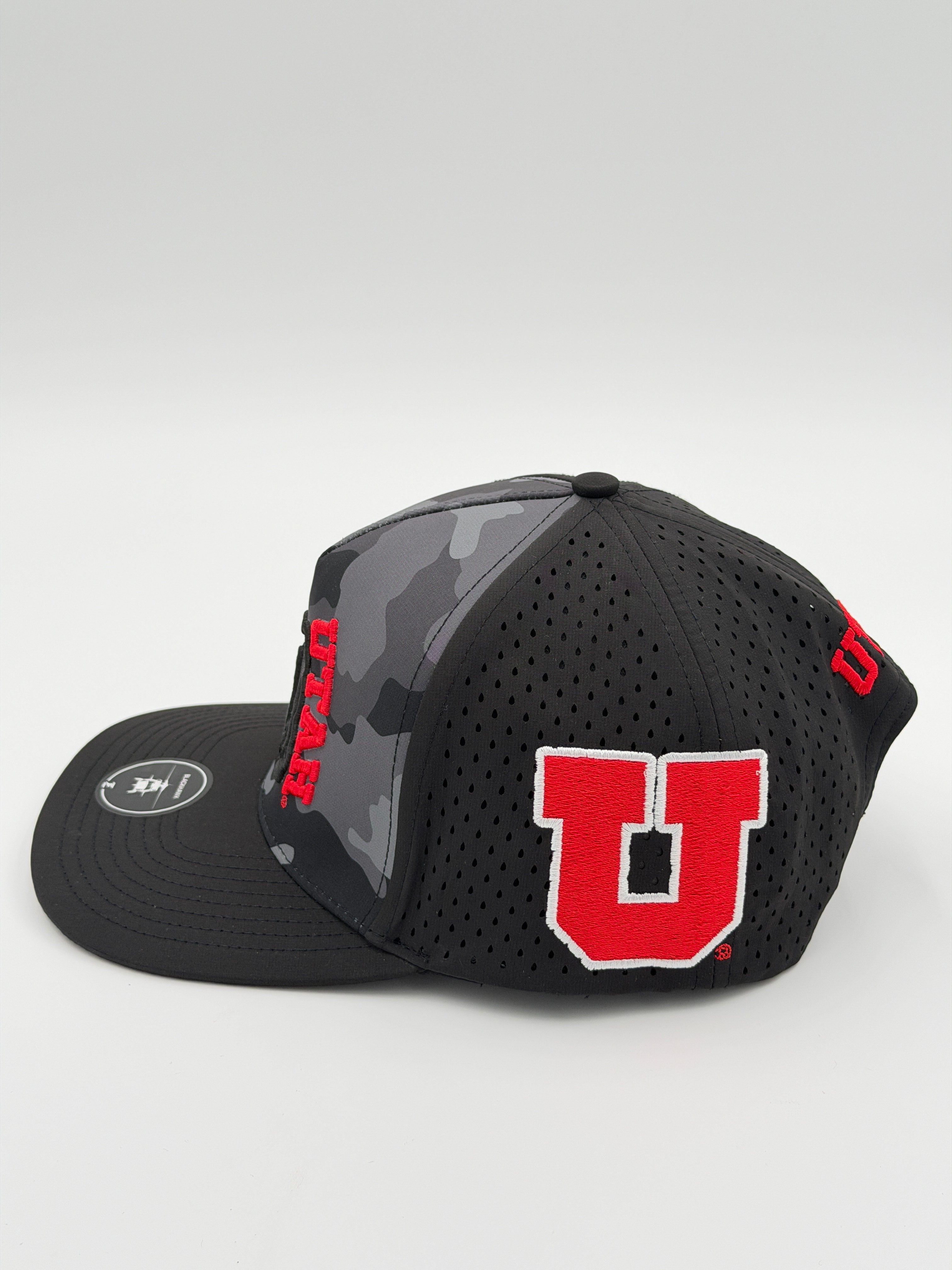 OFFICIAL U OF U BLACK CAMO BLACKHAWK HAT