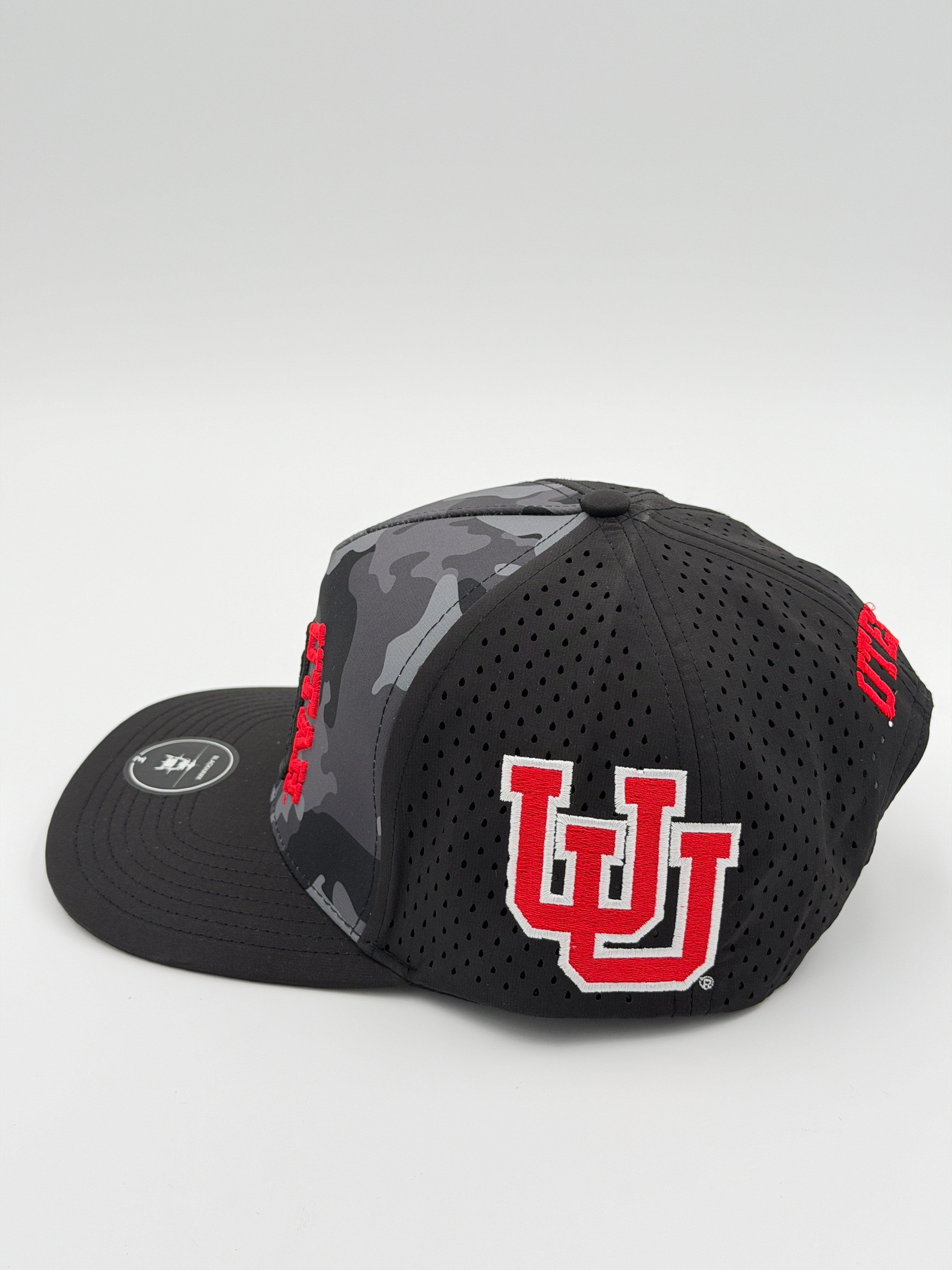 OFFICIAL U OF U BLACK CAMO BLACKHAWK HAT
