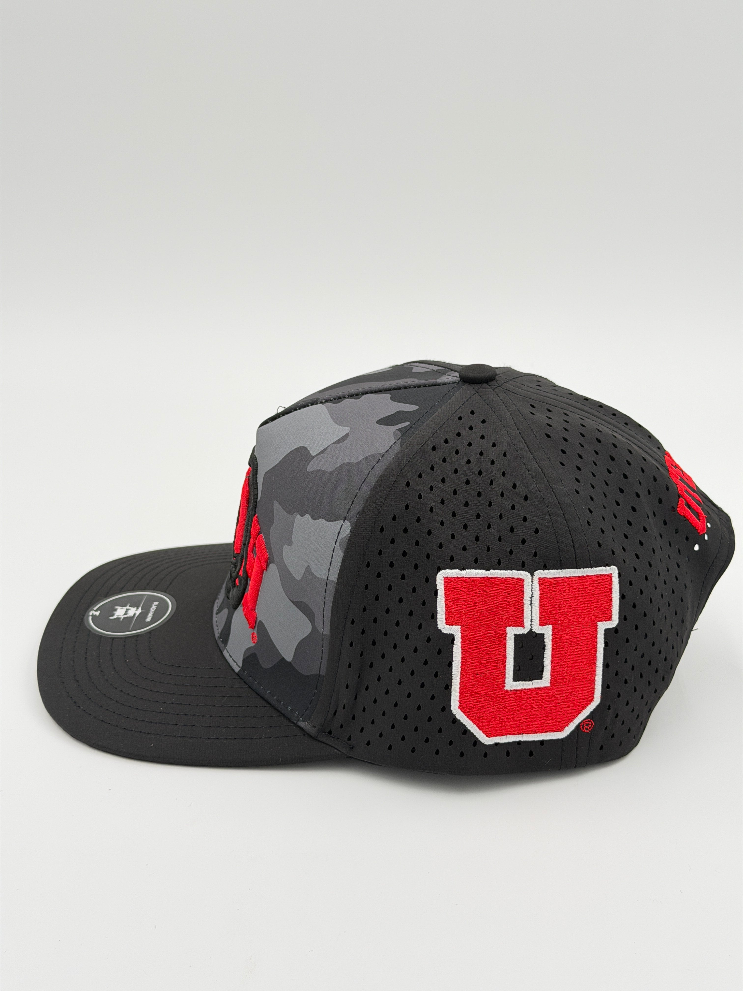 OFFICIAL U OF U BLACK CAMO BLACKHAWK HAT