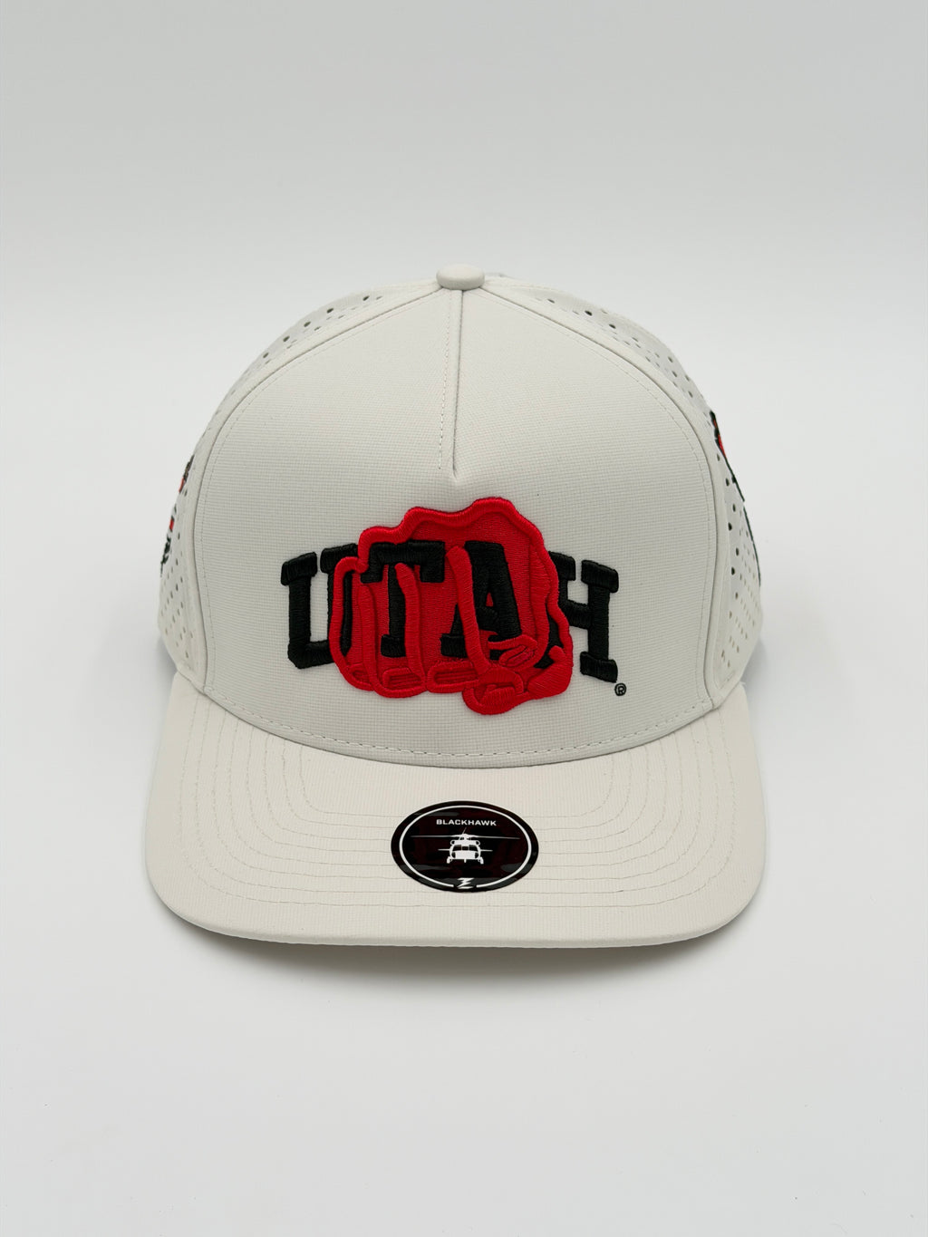 OFFICIAL U OF U WHITE BLACKHAWK HAT
