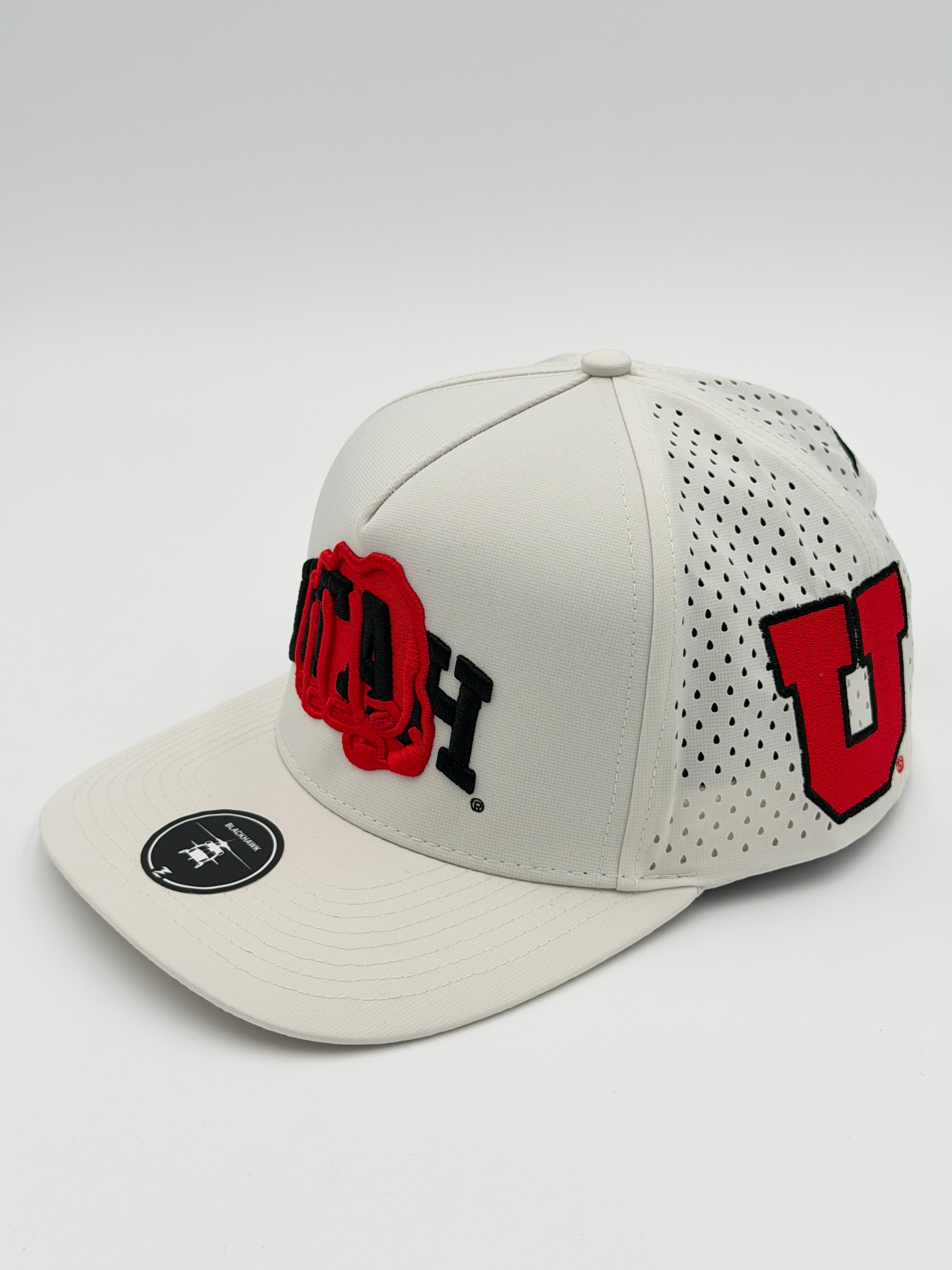 OFFICIAL U OF U WHITE BLACKHAWK HAT