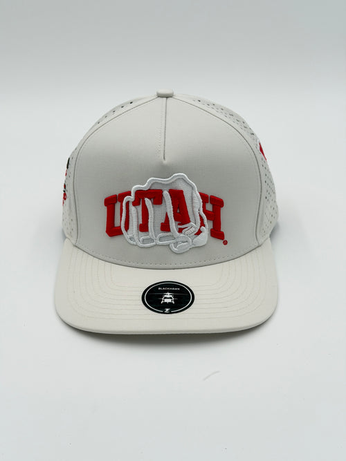 OFFICIAL LICENSED U OF U WHITE BLACKHAWK HAT