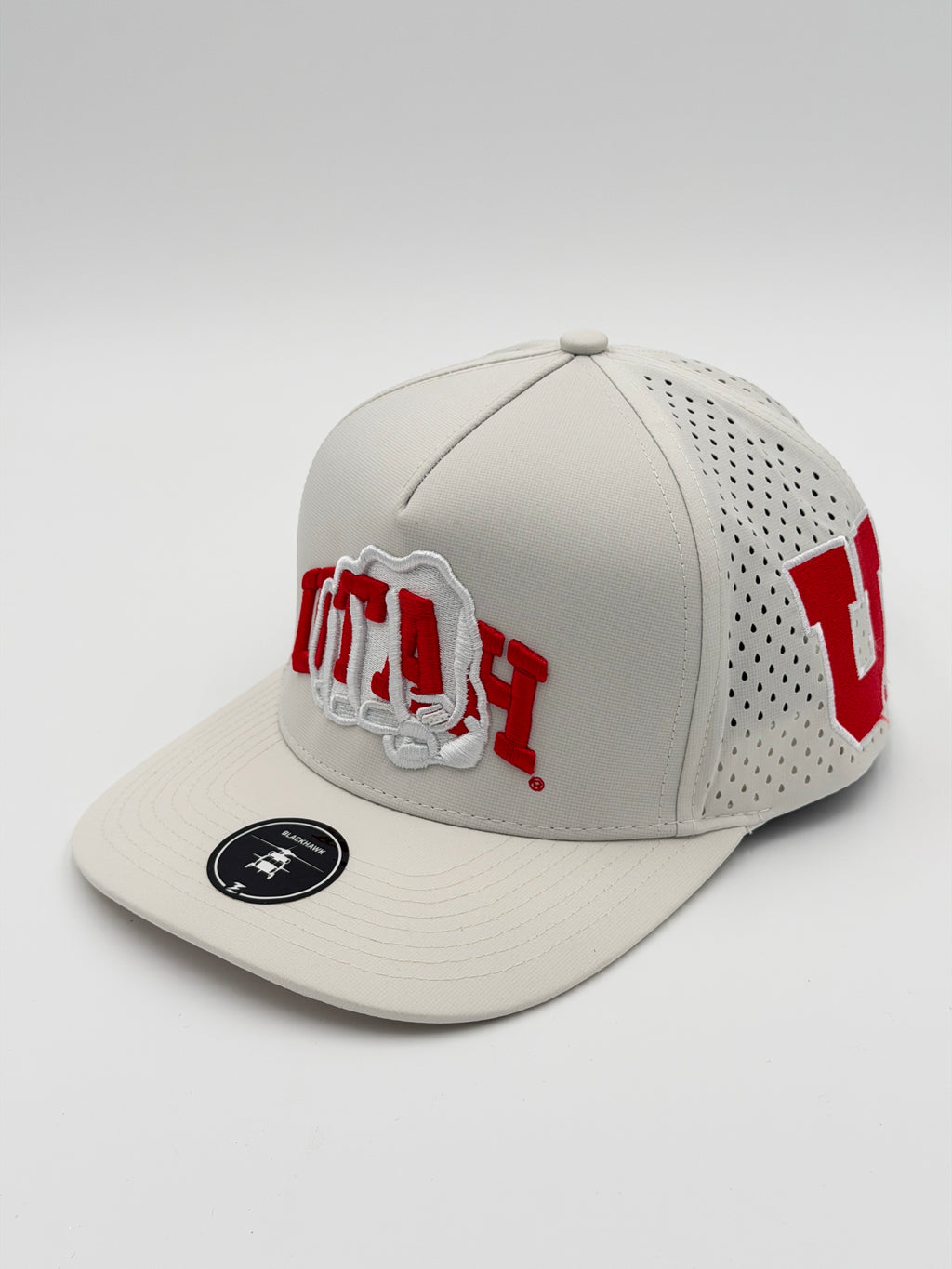 OFFICIAL U OF U WHITE BLACKHAWK HAT