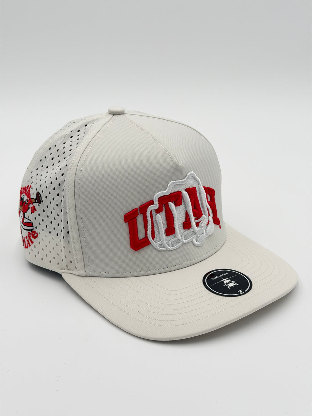 OFFICIAL U OF U WHITE BLACKHAWK HAT