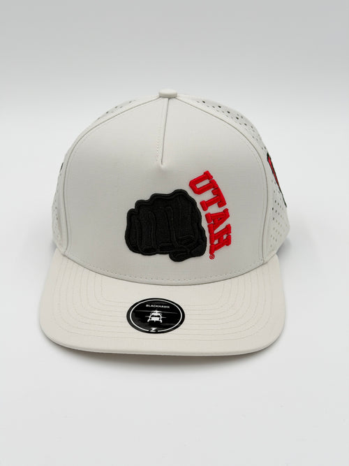 OFFICIAL LICENSED U OF U WHITE BLACKHAWK HAT