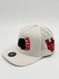 OFFICIAL LICENSED U OF U WHITE BLACKHAWK HAT