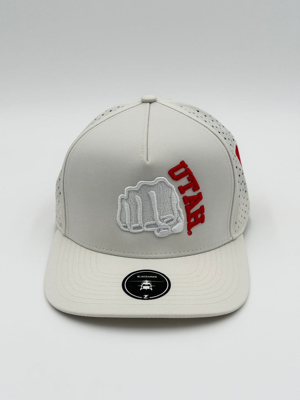 OFFICIAL U OF U WHITE BLACKHAWK HAT
