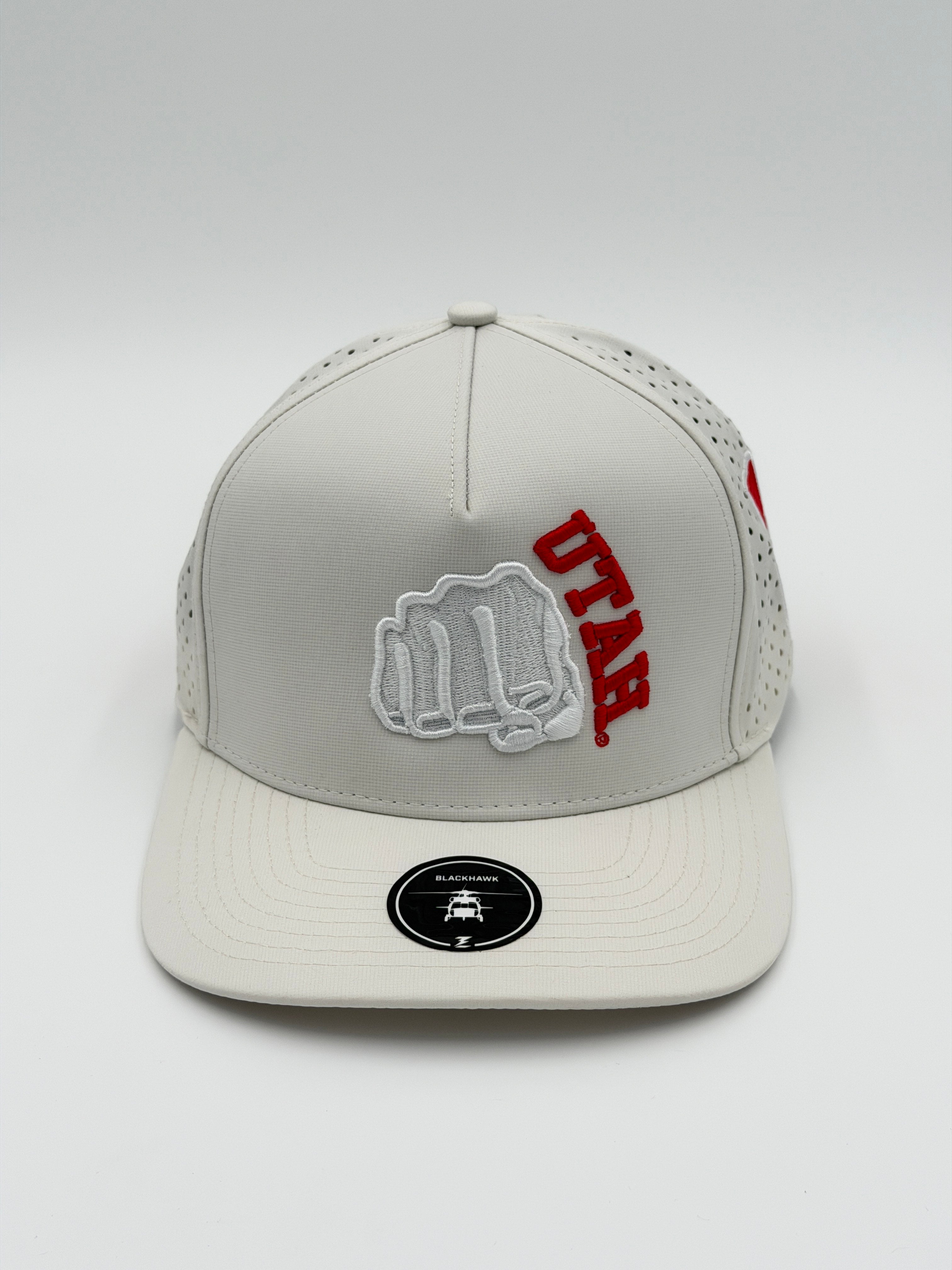 OFFICIAL U OF U WHITE BLACKHAWK HAT