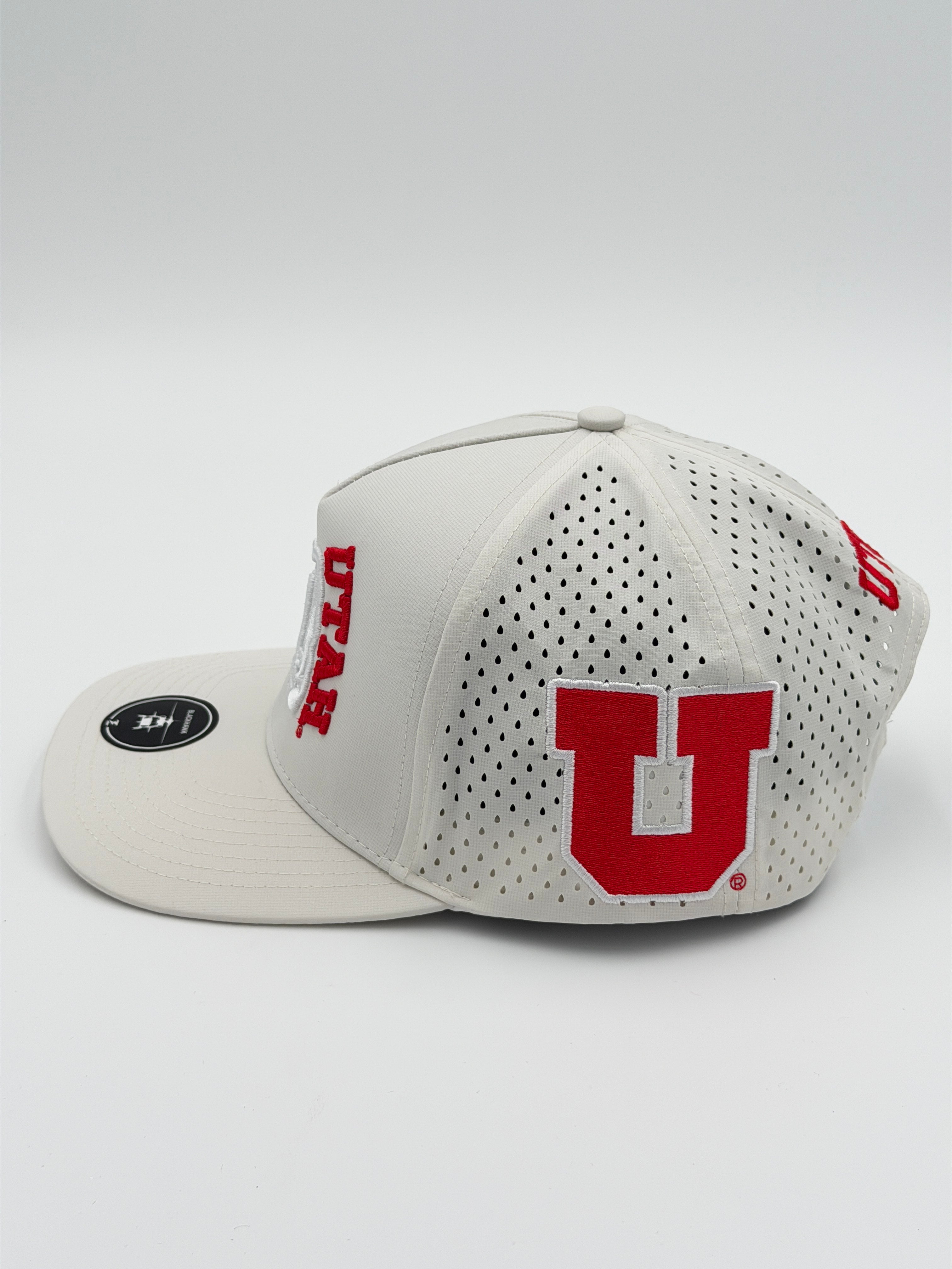 OFFICIAL U OF U WHITE BLACKHAWK HAT