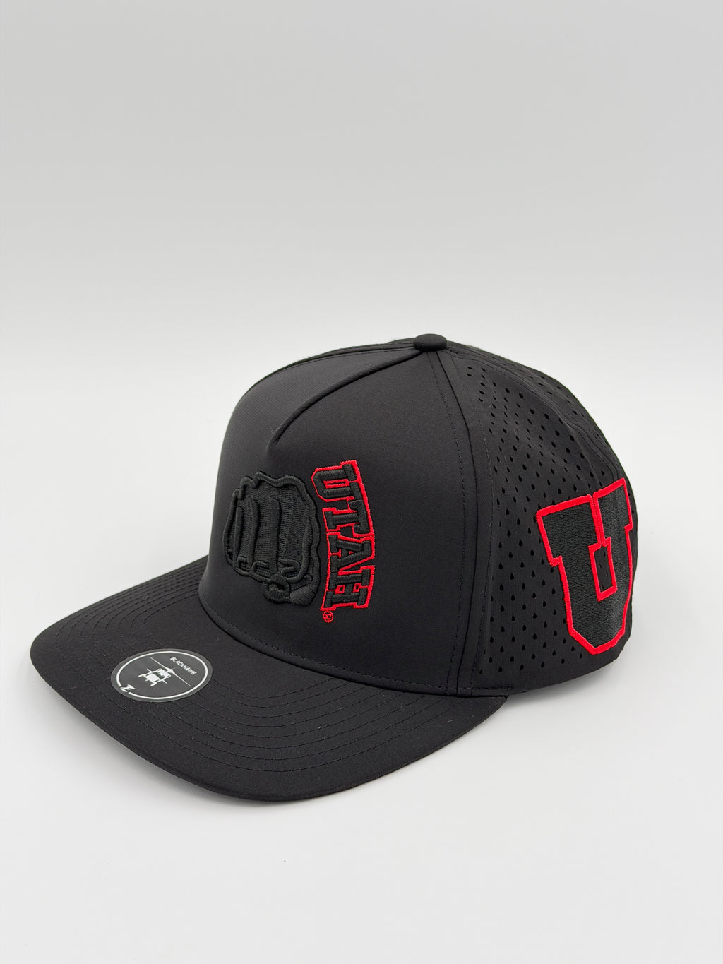 OFFICIAL U OF U BLACK BLACKHAWK HAT