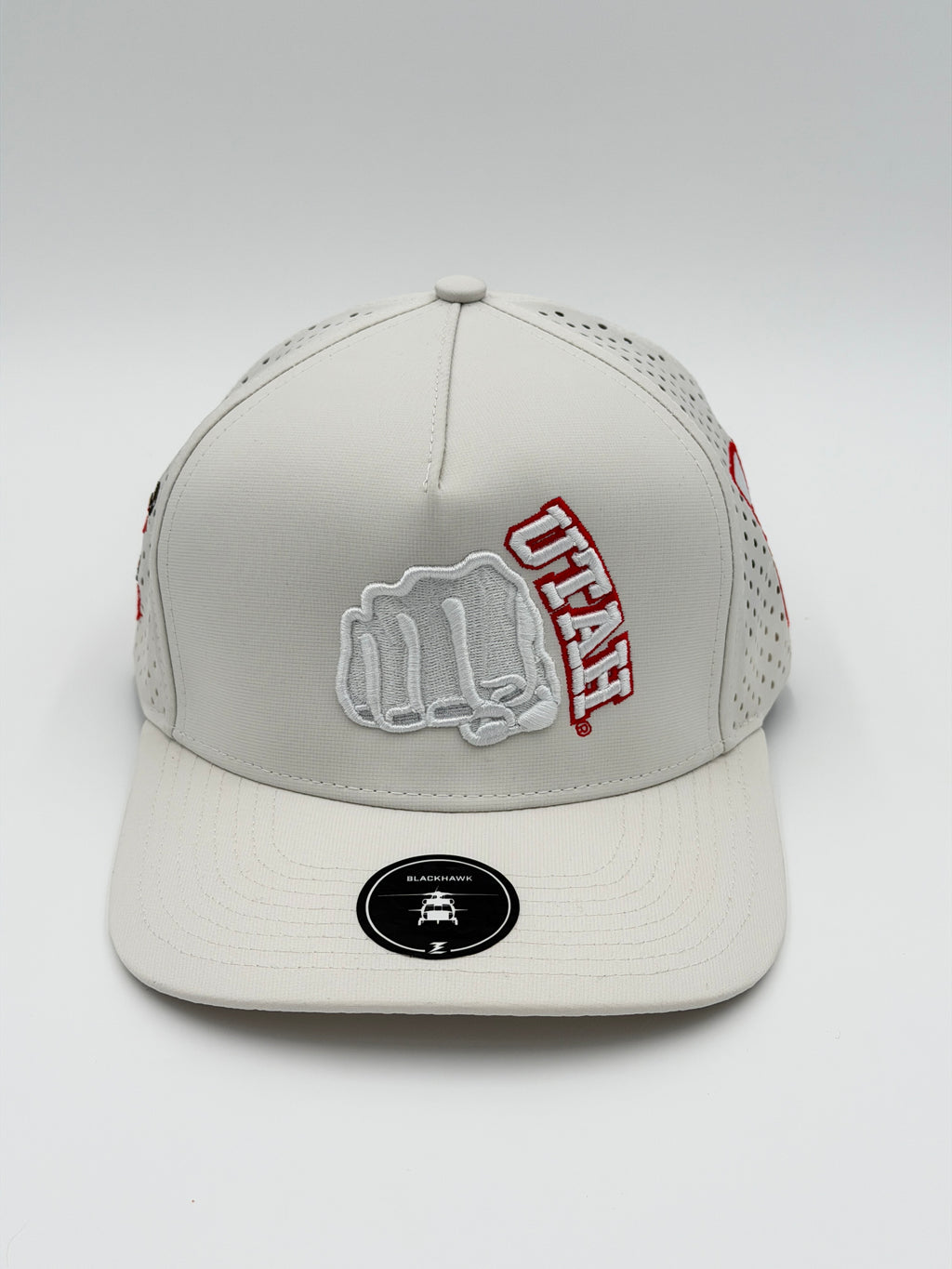 OFFICIAL U OF U WHITE BLACKHAWK HAT