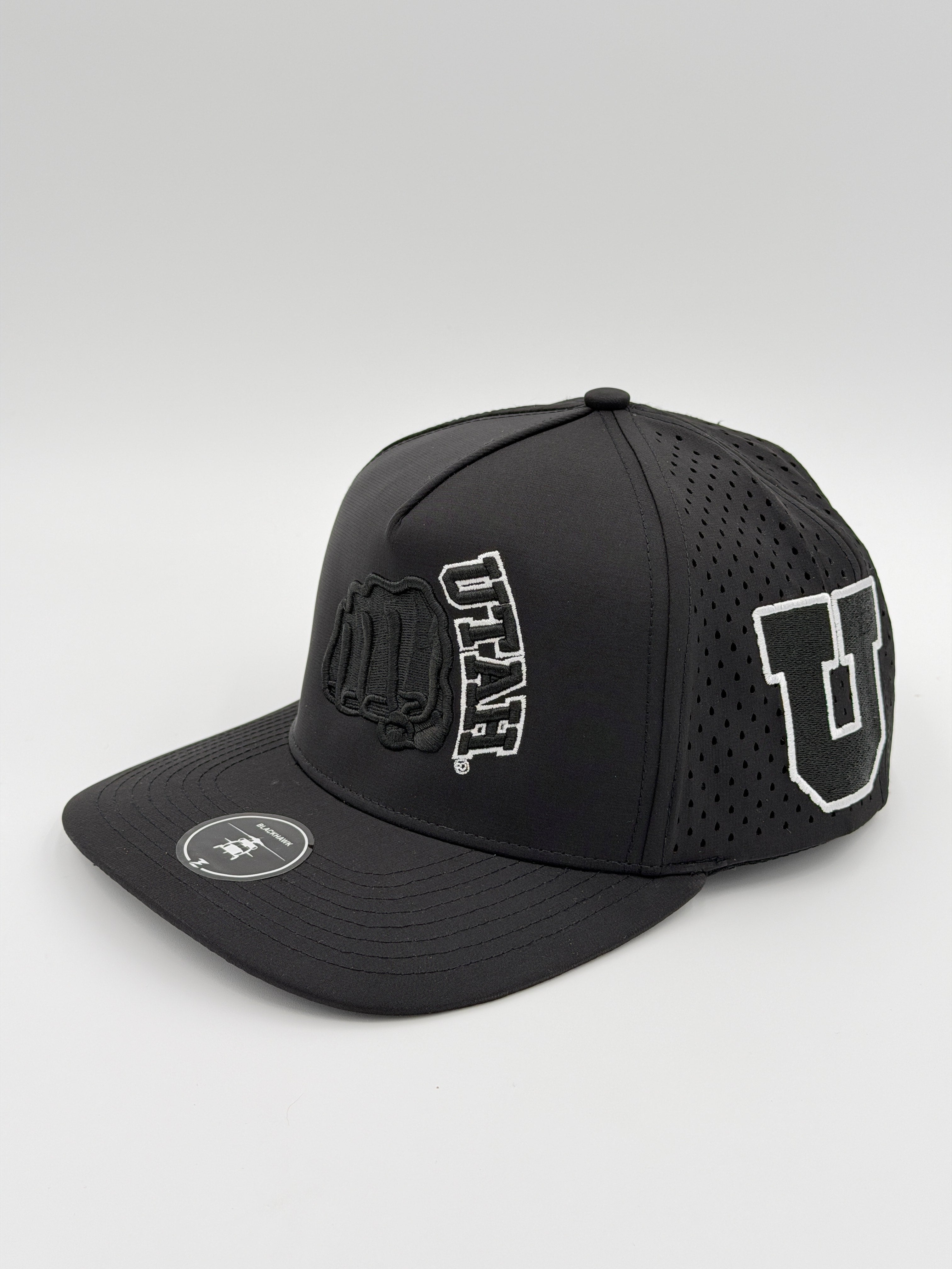OFFICIAL U OF U BLACK BLACKHAWK HAT