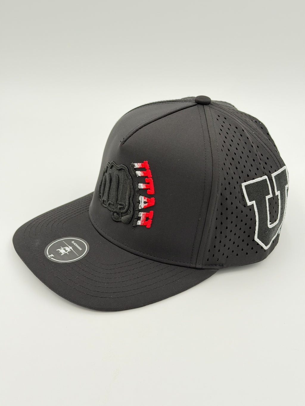 OFFICIAL LICENSED U OF U BLACK BLACKHAWK HAT
