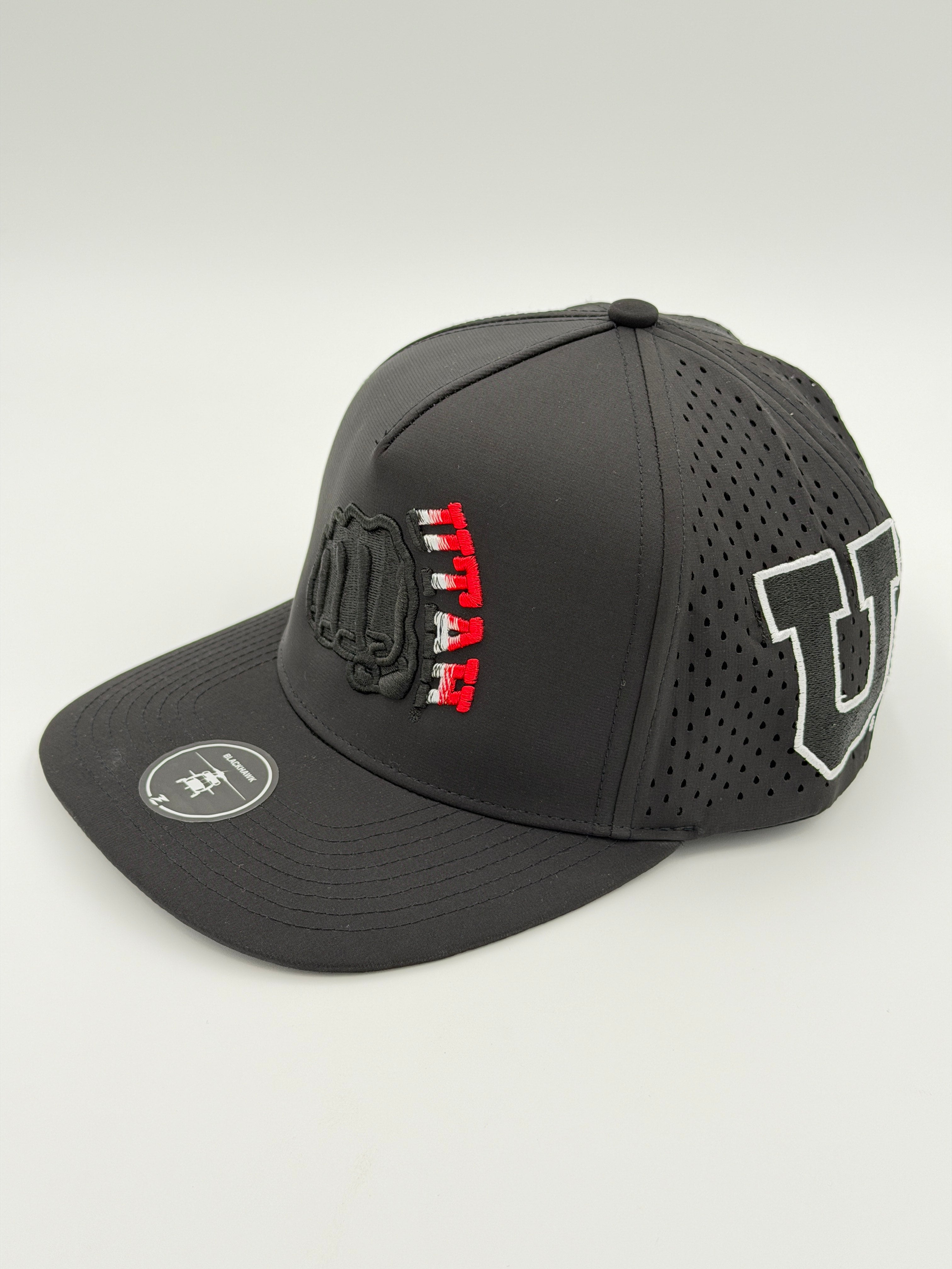 OFFICIAL LICENSED U OF U BLACK BLACKHAWK HAT