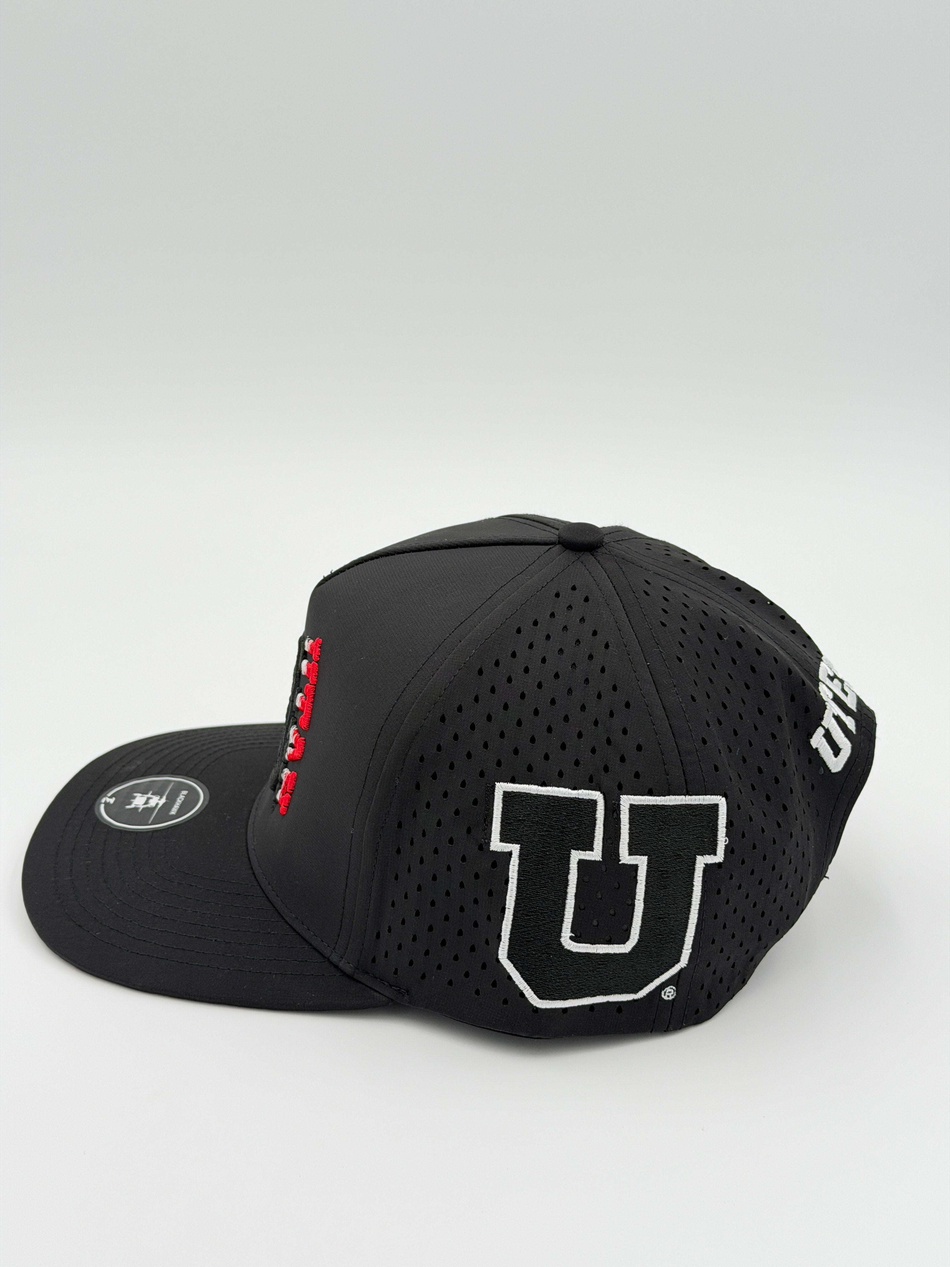 OFFICIAL LICENSED U OF U BLACK BLACKHAWK HAT