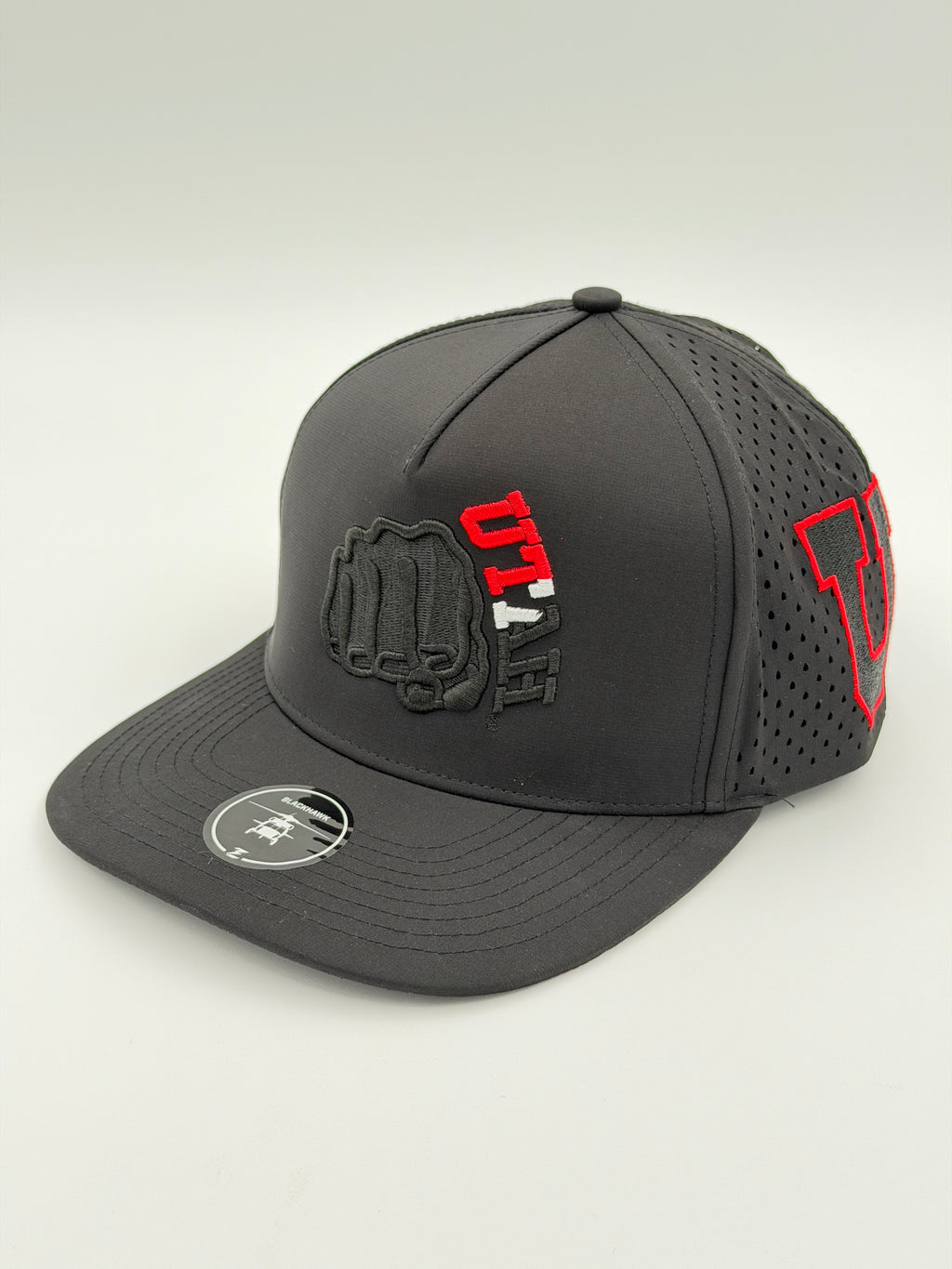 OFFICIAL LICENSED U OF U BLACK BLACKHAWK HAT