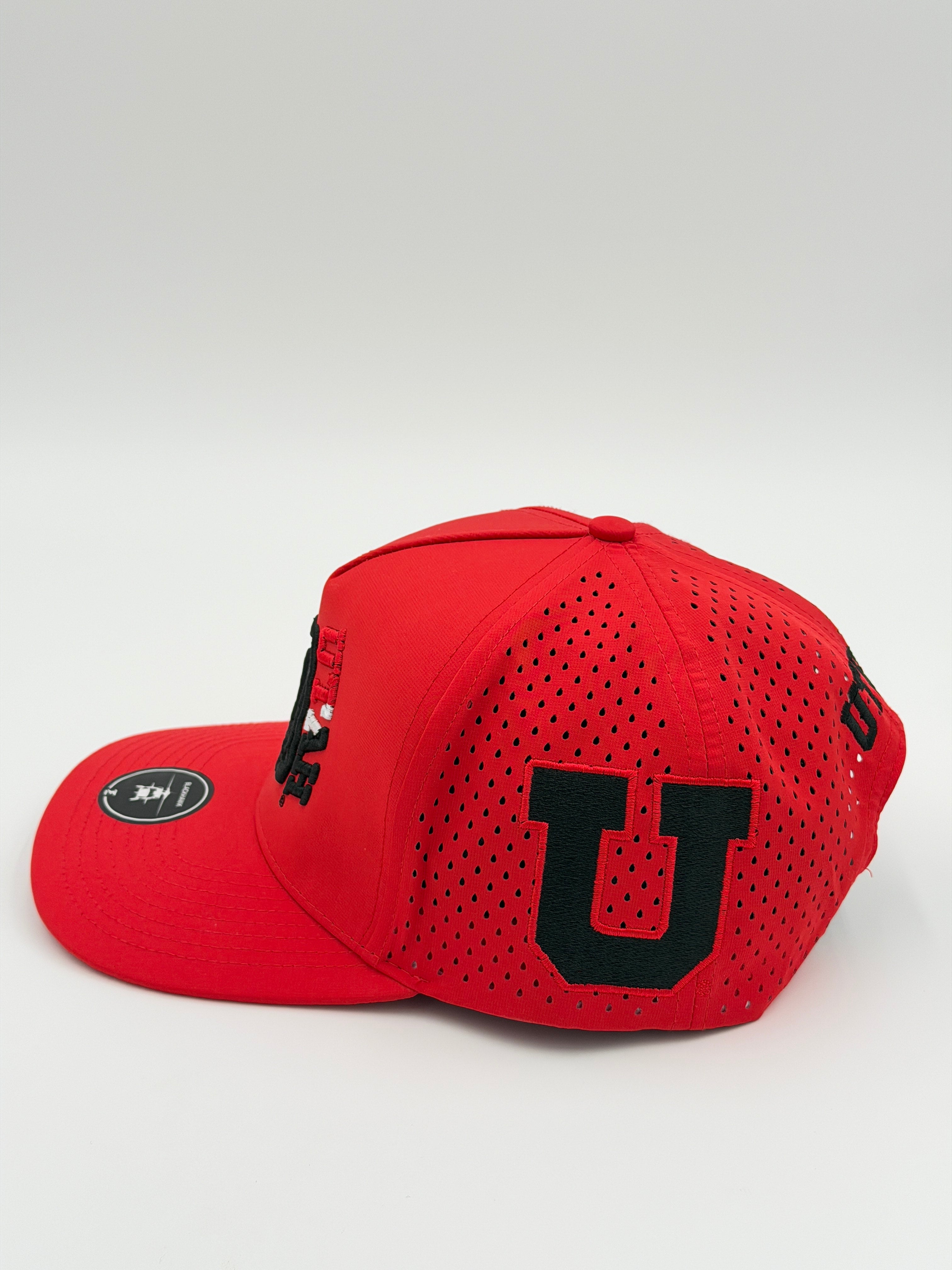 OFFICIAL LICENSED U OF U RED BLACKHAWK HAT
