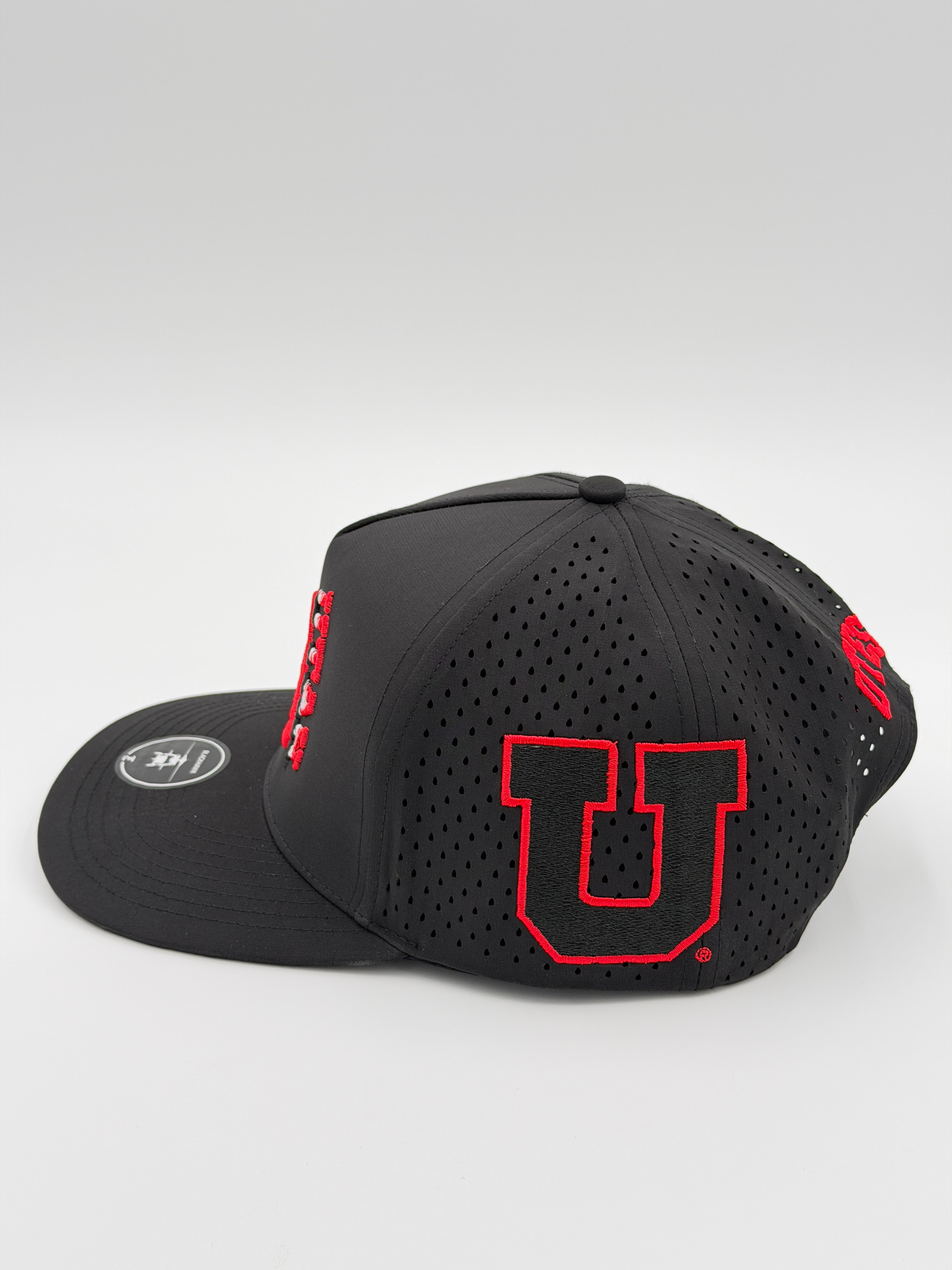 OFFICIAL LICENSED U OF U BLACK BLACKHAWK HAT