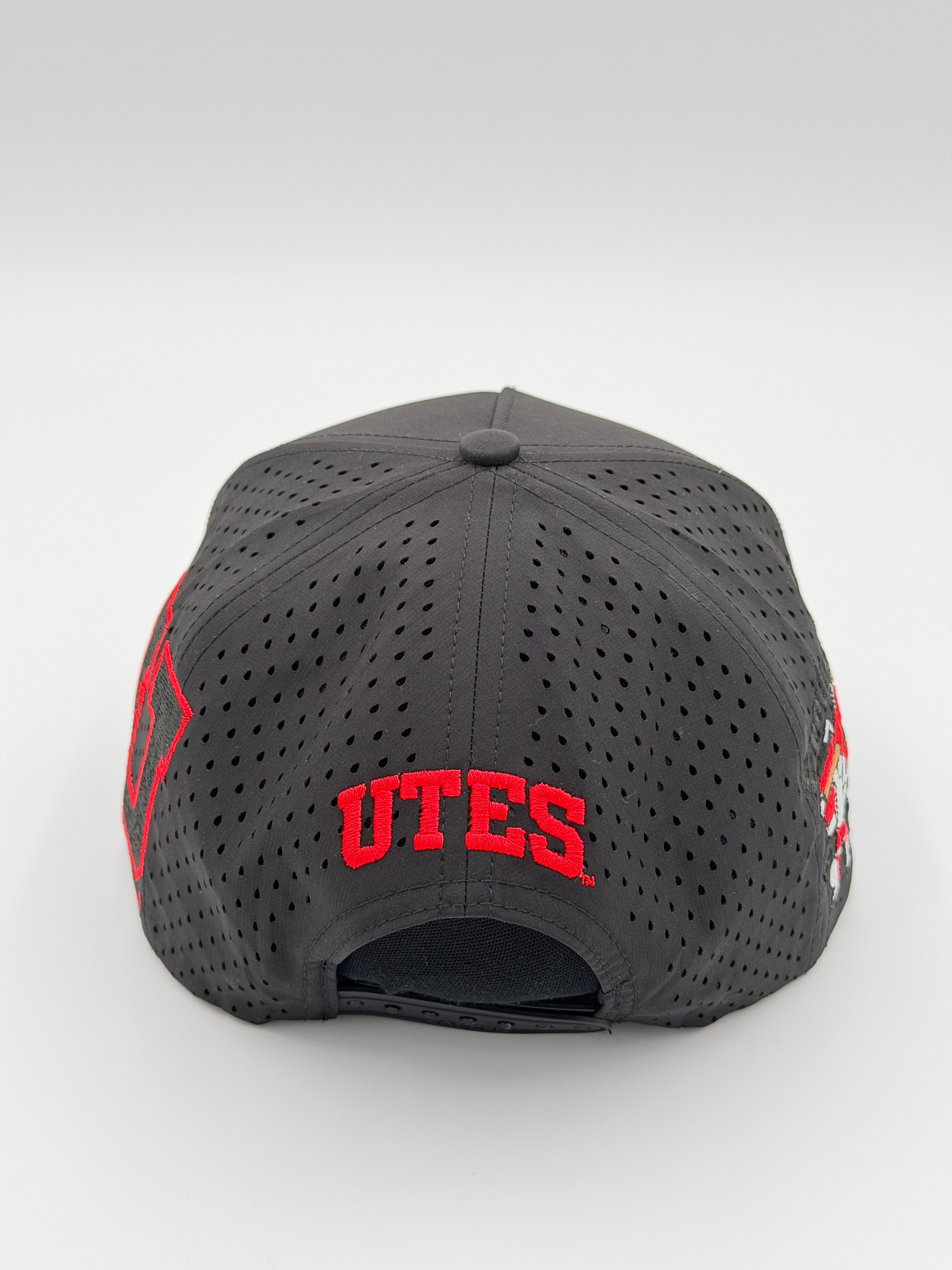OFFICIAL LICENSED U OF U BLACK BLACKHAWK HAT