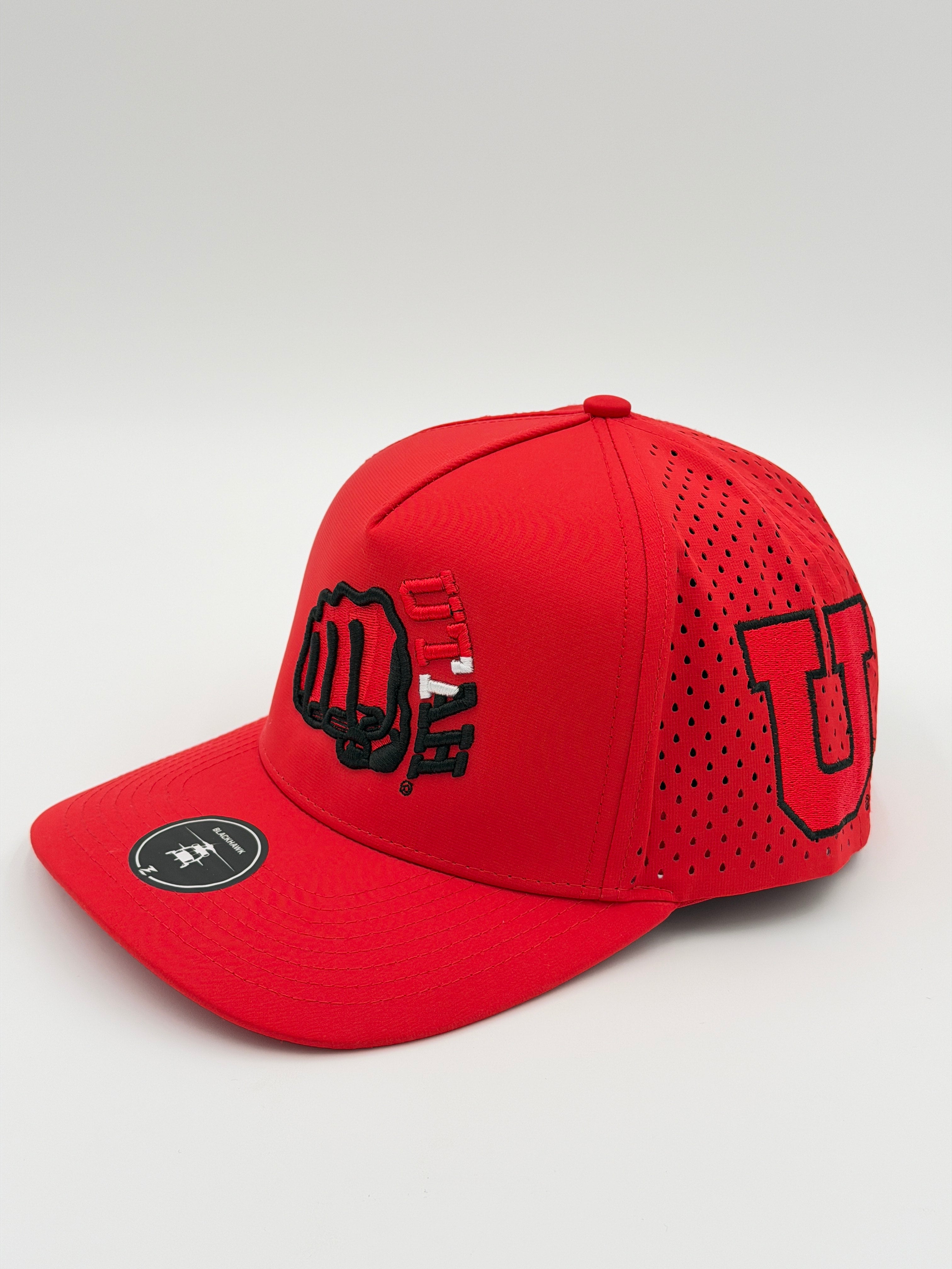 OFFICIAL LICENSED U OF U RED BLACKHAWK HAT