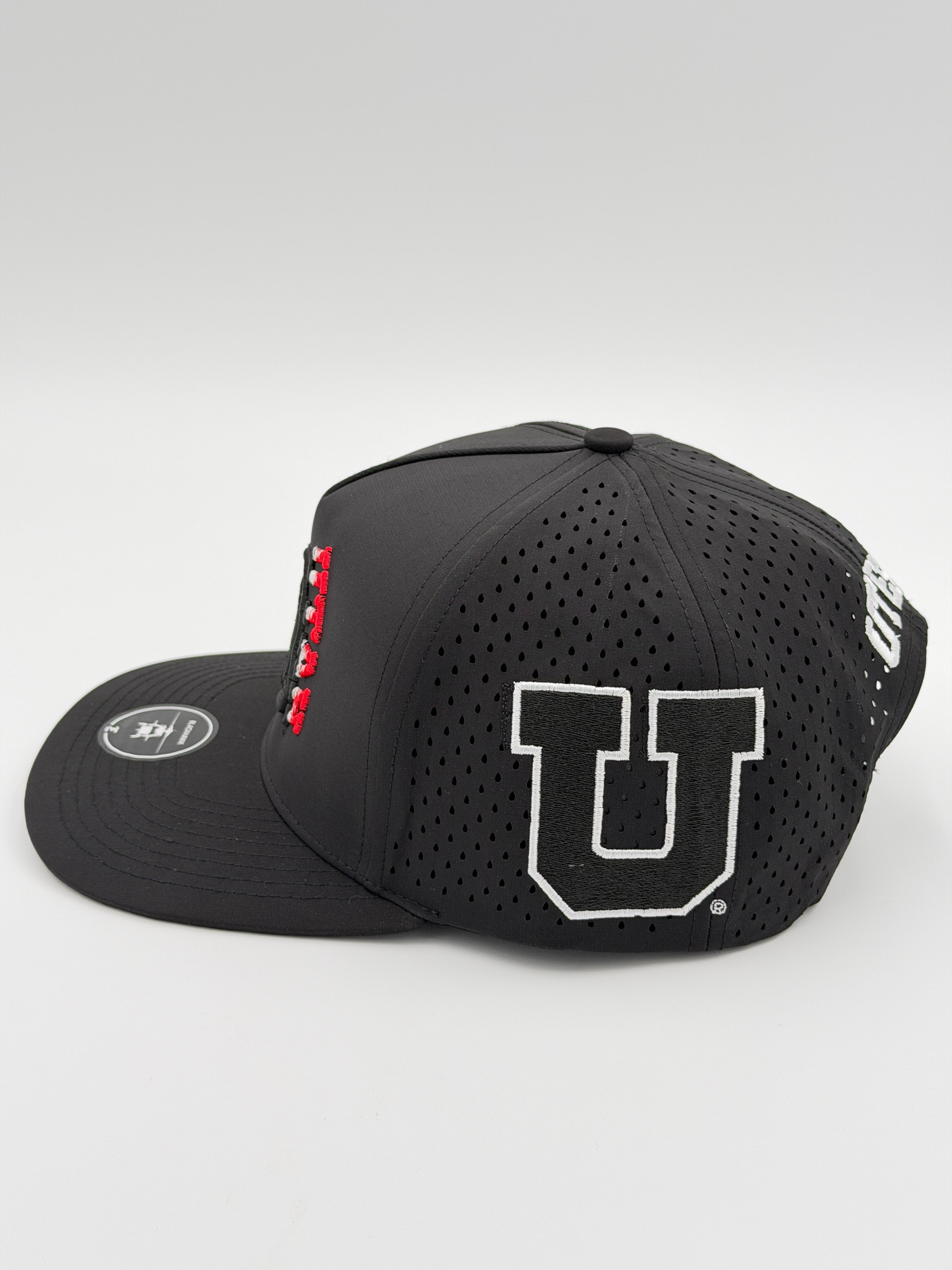 OFFICIAL LICENSED U OF U BLACK BLACKHAWK HAT