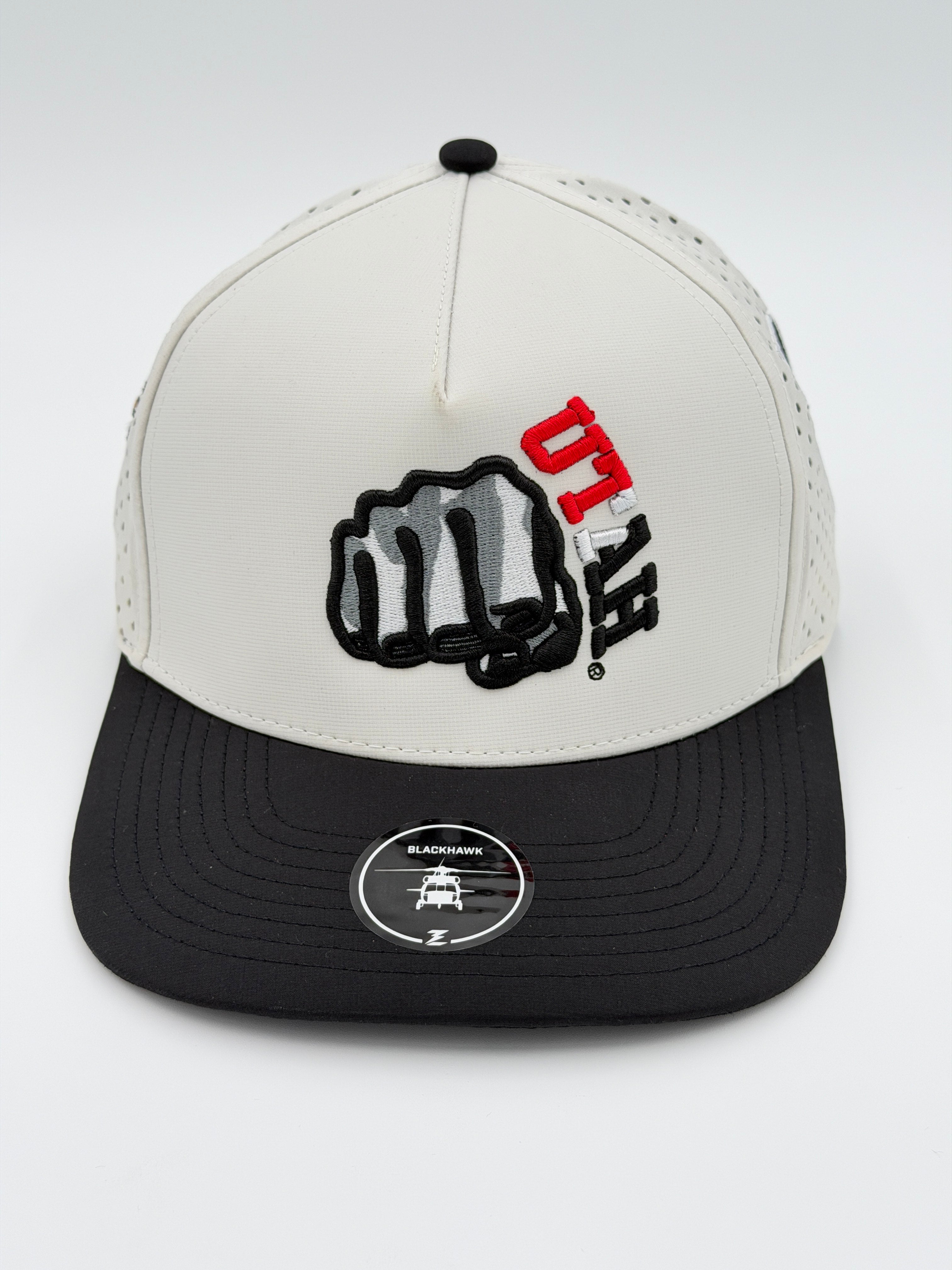 OFFICIAL LICENSED U OF U WHITE W/BLACK BRIM BLACKHAWK HAT