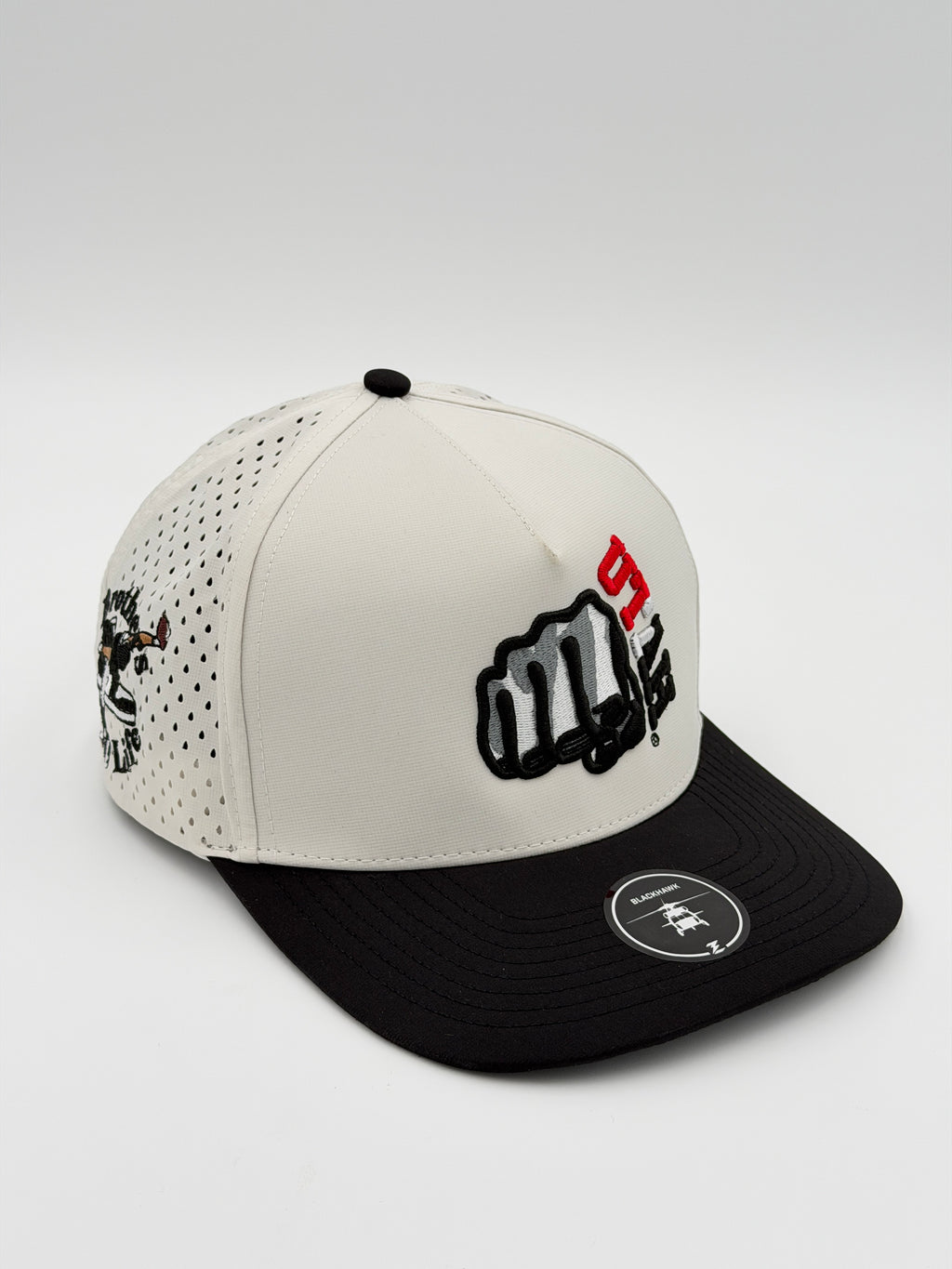 OFFICIAL LICENSED U OF U WHITE W/BLACK BRIM BLACKHAWK HAT