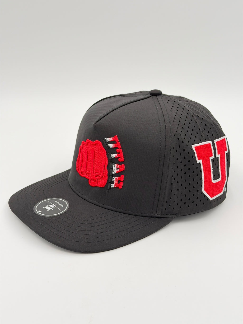 OFFICIAL LICENSED U OF U BLACK BLACKHAWK HAT